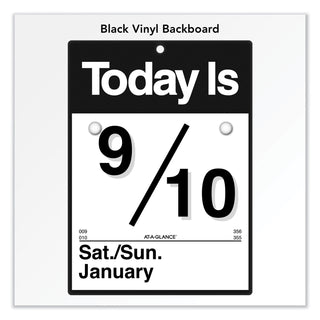 At-A-Glance "Today Is"Wall Calendar - Small Size - Julian Dates - Daily - 12 Month - January 2024 - December 2024 - 1 Day Single Page Layout - 6" x 6" White Sheet - White - Poly, Paper - Eyelet, Unruled Daily Block - 1 Each - 2