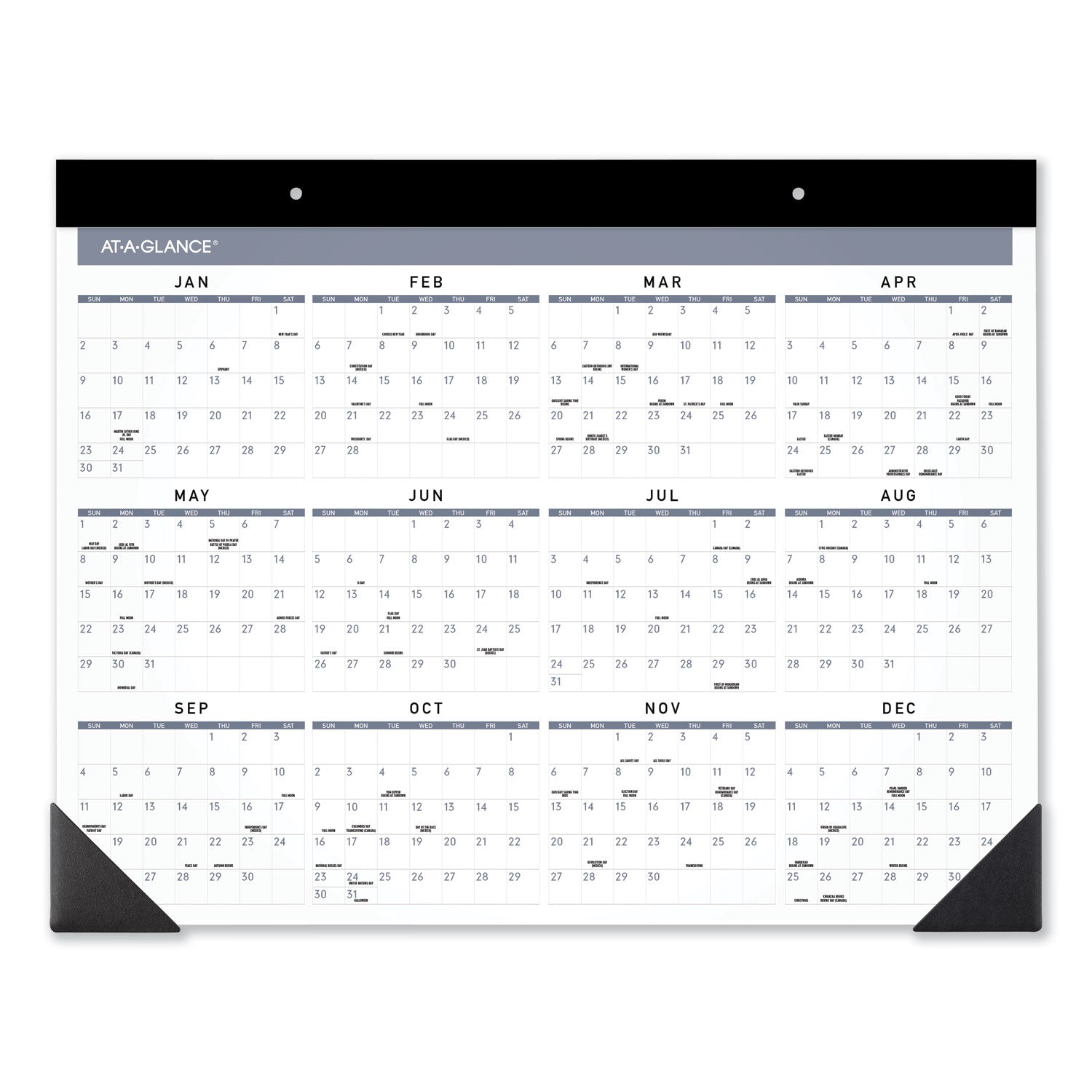 contemporary-monthly-desk-pad-22-x-17-white-sheets-black-binding-corners12-month-jan-to-dec-2024_aagsk24x00 - 2