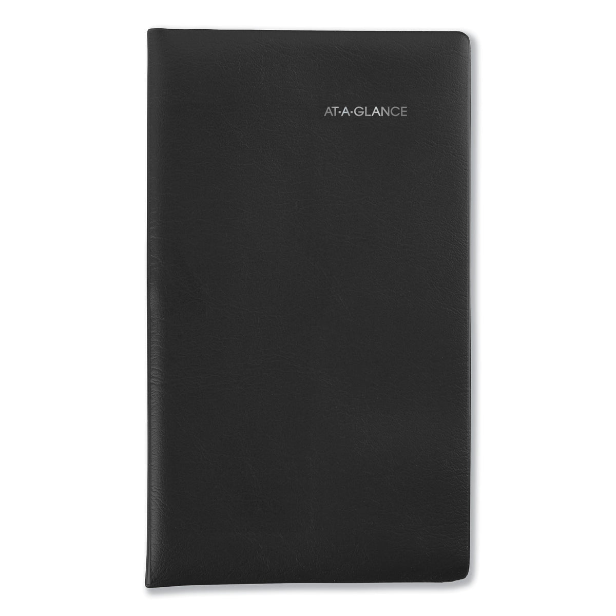 DayMinder 2024 Monthly Planner, Black, Pocket, 3 1/2" x 6" - Pocket Size - Julian Dates - Monthly - 14 Month - December 2023 - January 2025 - 1 Month Double Page Layout - 3 1/2" x 6" White Sheet - Stapled - Leather - Black - Simulated Leather, Paper,