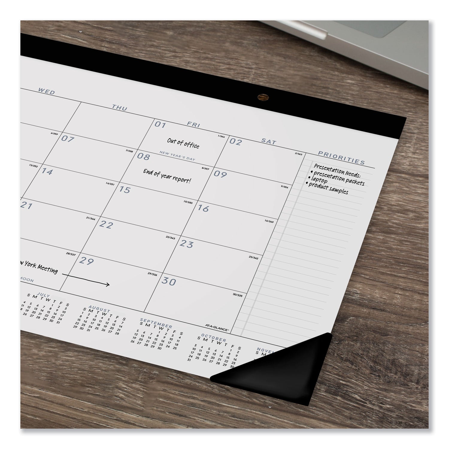 contemporary-monthly-desk-pad-18-x-11-white-sheets-black-binding-corners12-month-jan-to-dec-2024_aagsk14x00 - 4