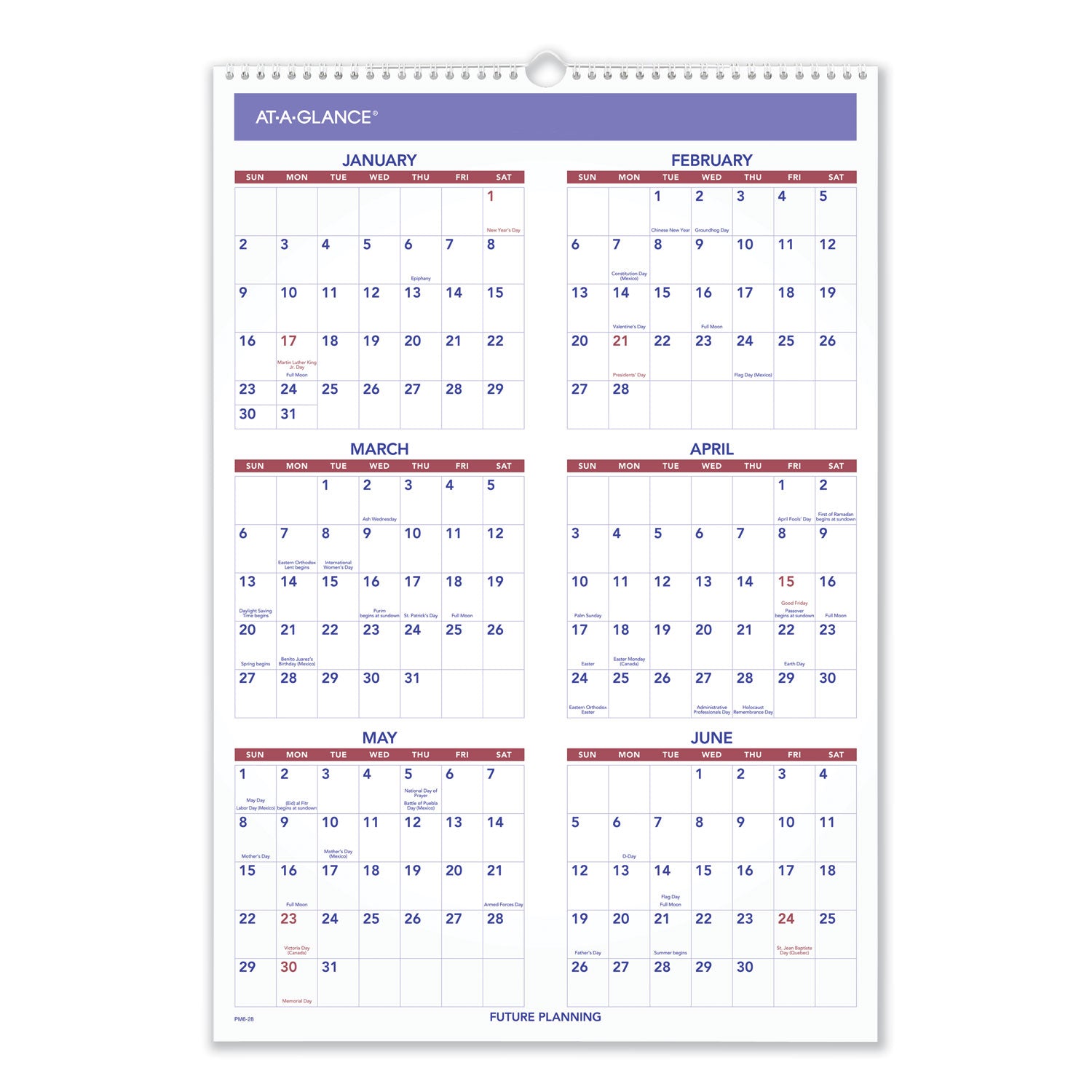 Three-Month Wall Calendar, 15.5 x 22.75, White Sheets, 12-Month (Jan to Dec): 2024 - 