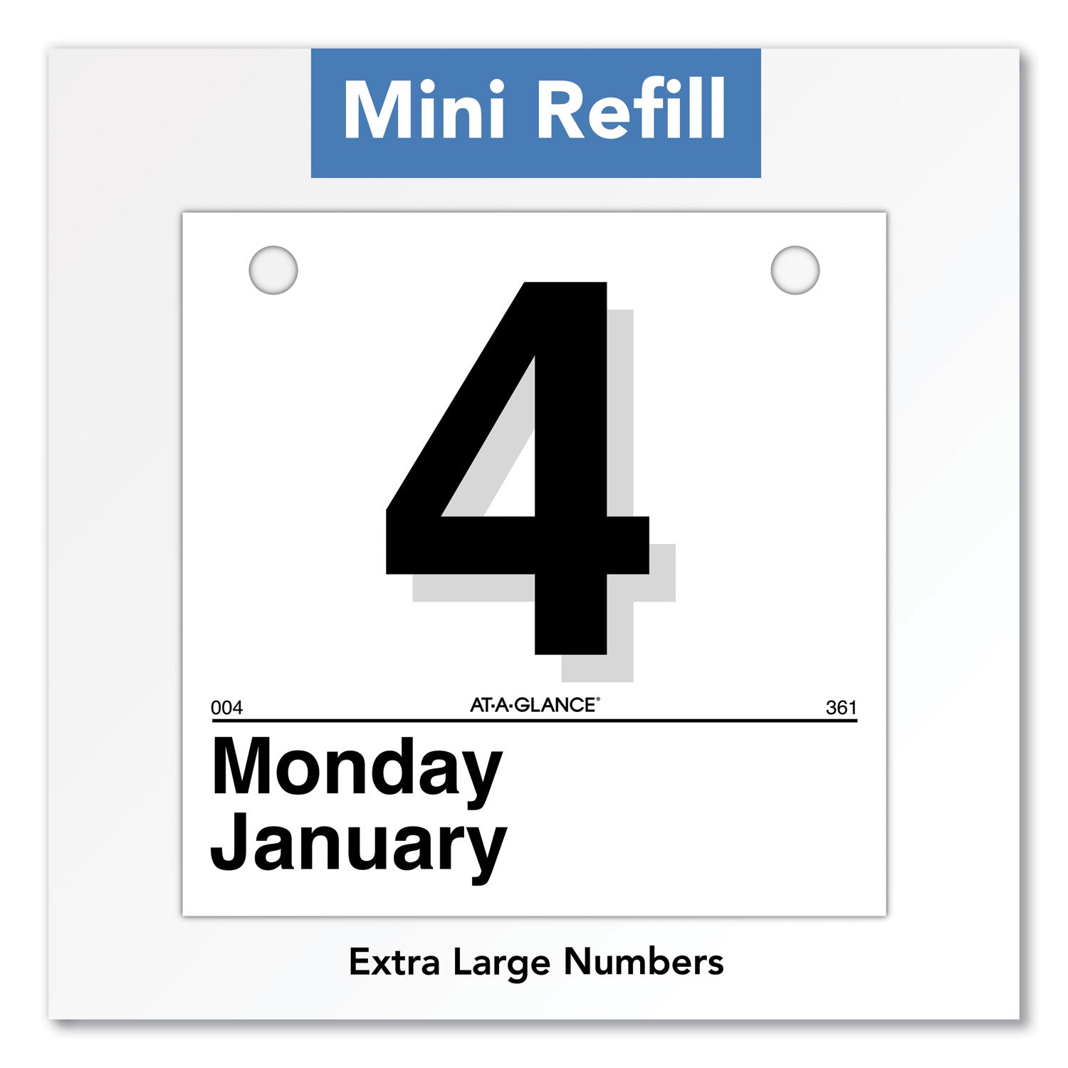 Today Is Daily Wall Calendar Refill, 6 x 6, White Sheets, 12-Month (Jan to Dec): 2024 - 3