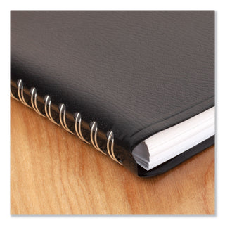 DayMinder Daily Appointment Book, 8.5 x 5.5, Black Cover, 12-Month (Jan to Dec): 2024