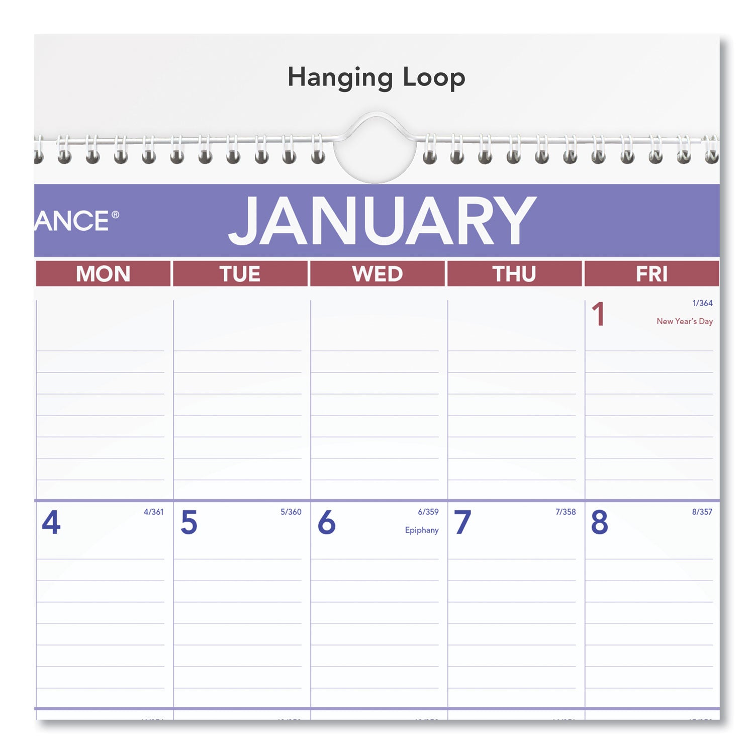 Erasable Wall Calendar, 12 x 17, White Sheets, 12-Month (Jan to Dec): 2024 - 2