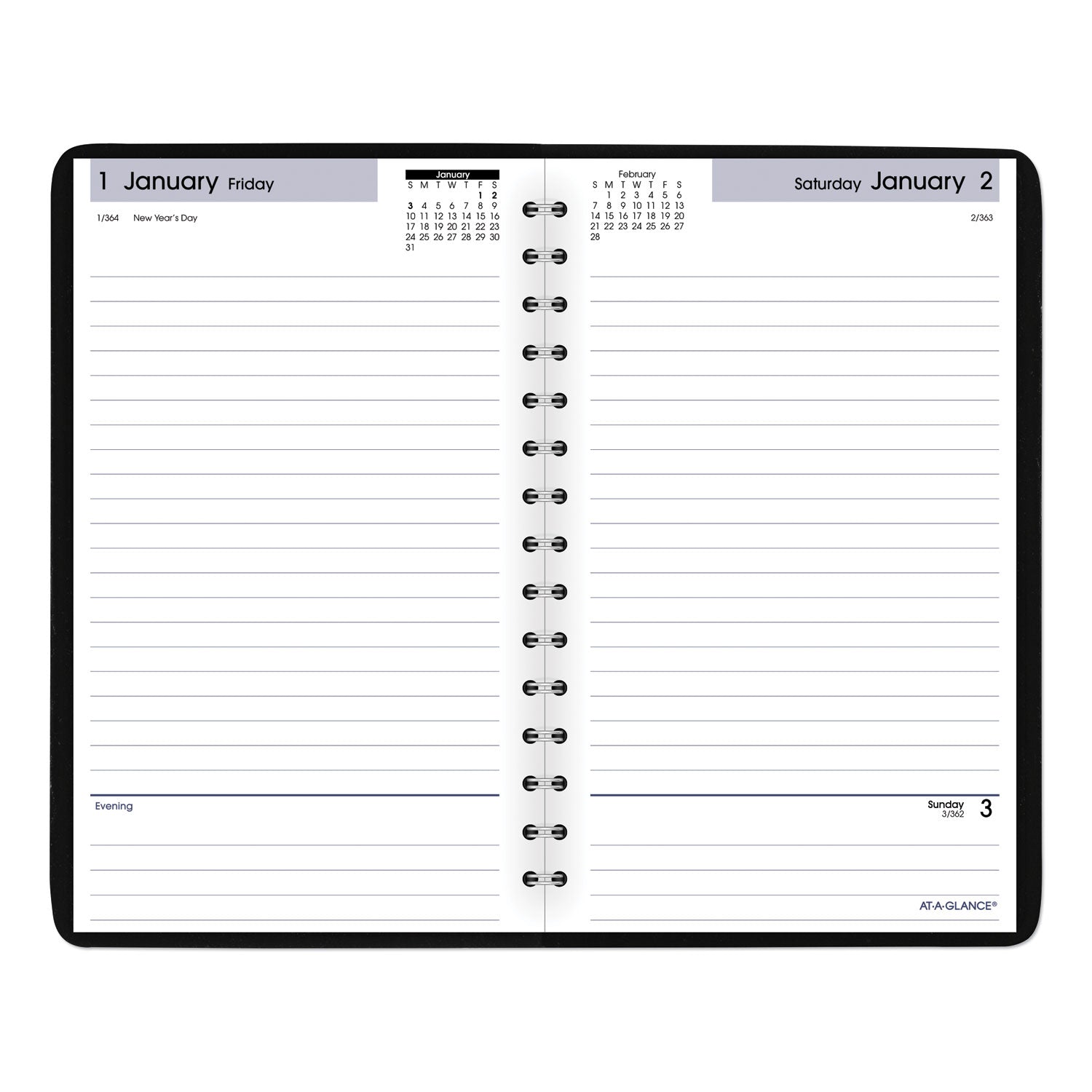 dayminder-daily-appointment-book-8-x-5-black-cover-12-month-jan-to-dec-2024_aagsk4600 - 2