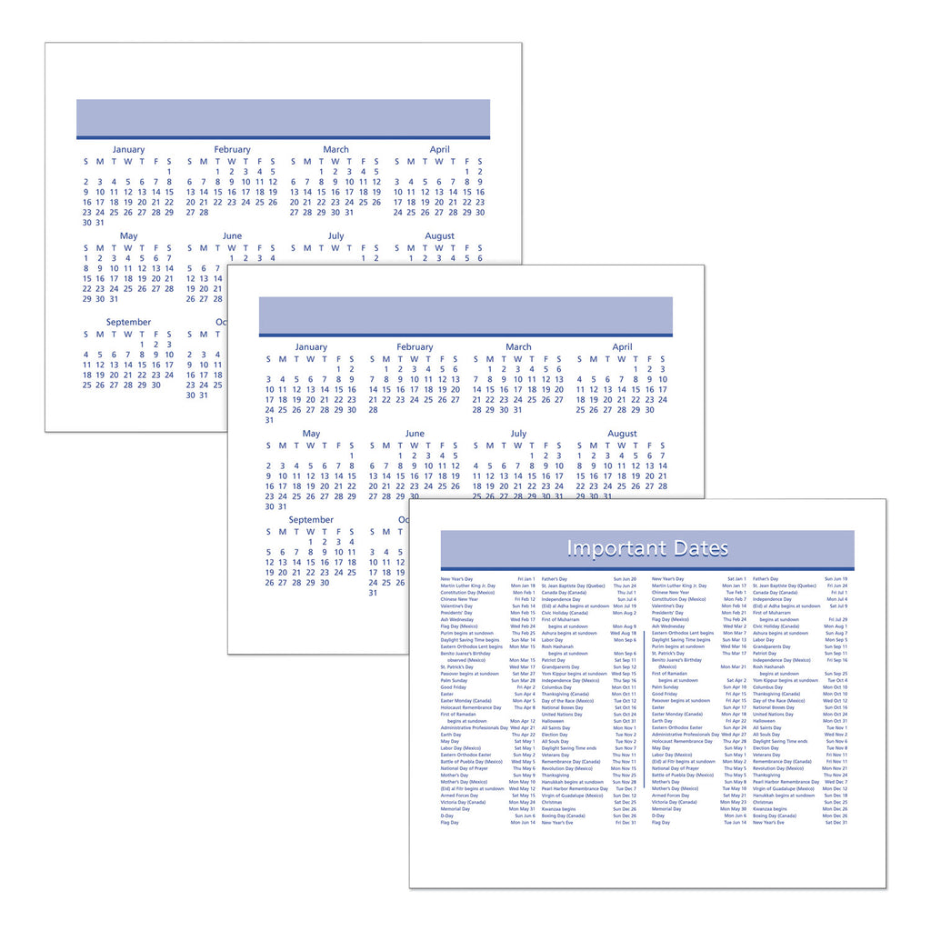 Flip-A-Week Desk Calendar Refill with QuickNotes, 7 x 6, White Sheets, 12-Month (Jan to Dec): 2024