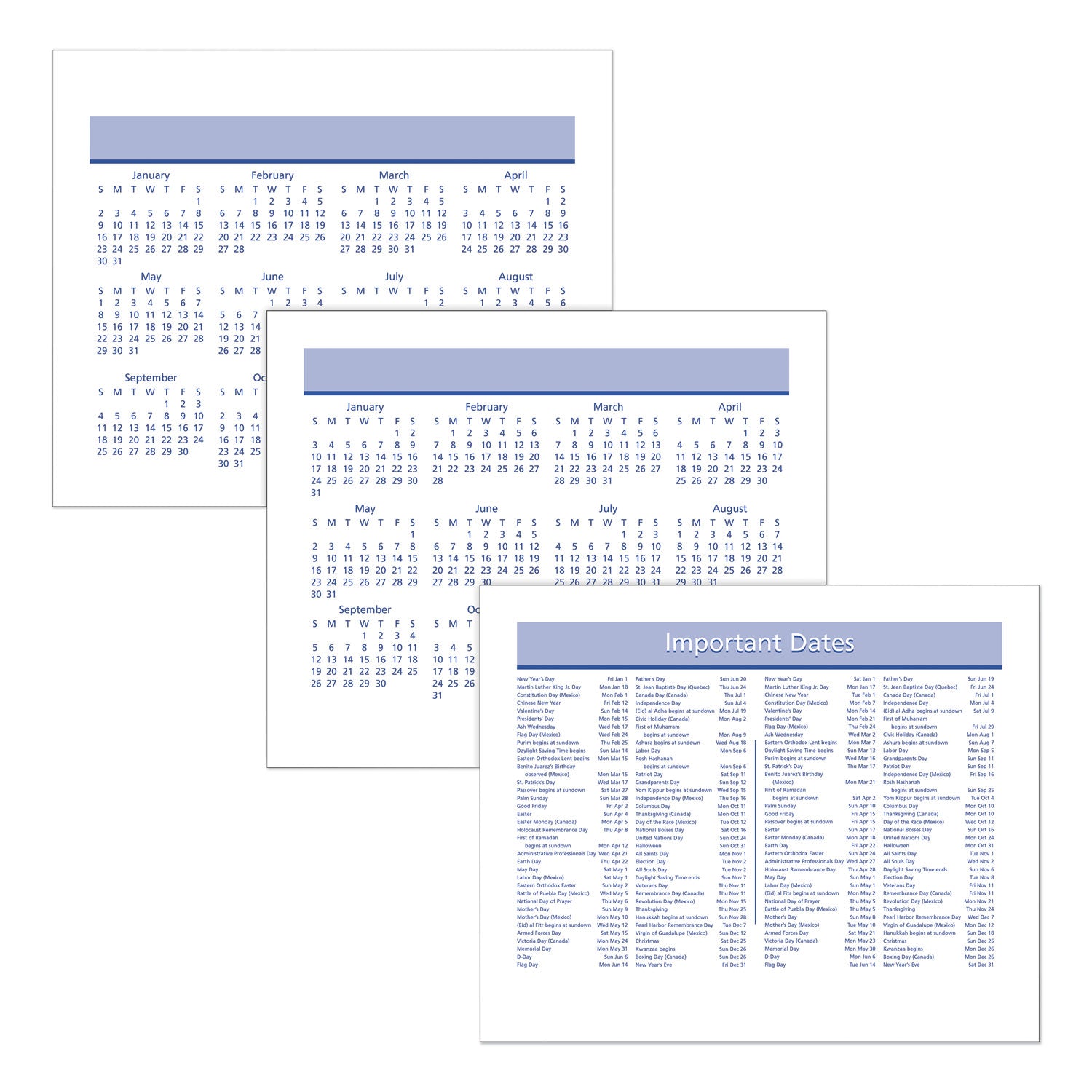 Flip-A-Week Desk Calendar Refill with QuickNotes, 7 x 6, White Sheets, 12-Month (Jan to Dec): 2024