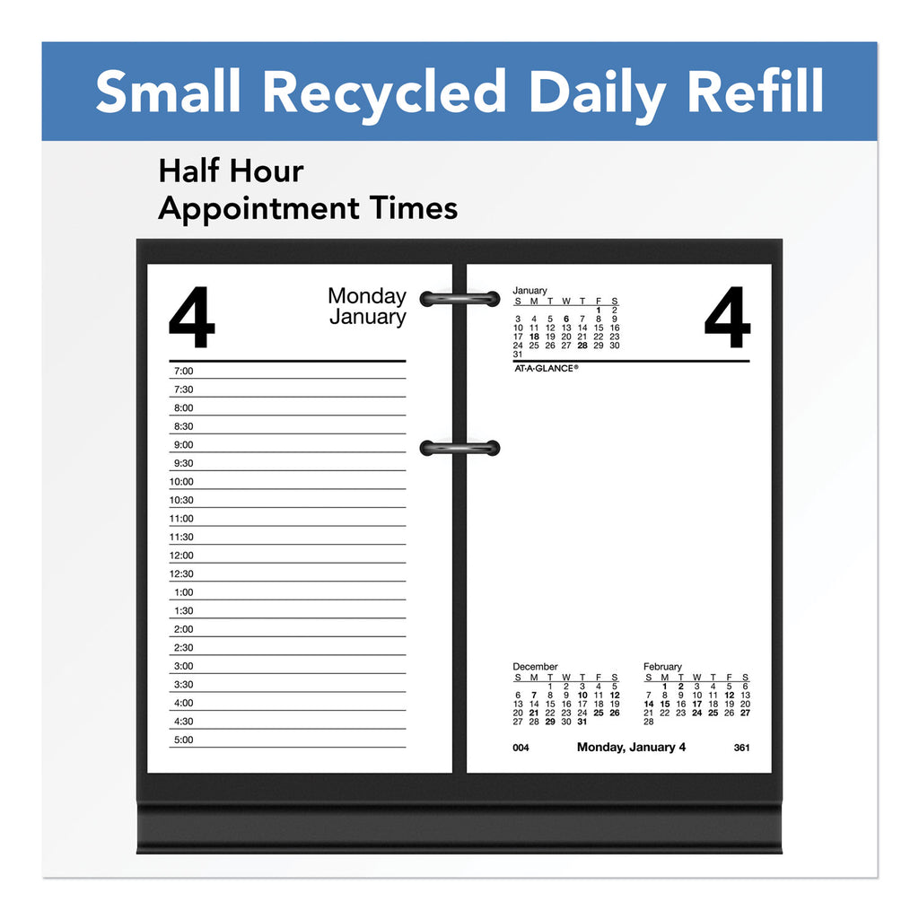 Desk Calendar Recycled Refill, 3.5 x 6, White Sheets, 12-Month (Jan to Dec): 2024