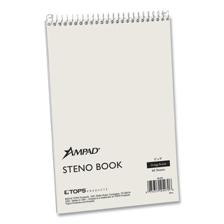 Steno Pads, Gregg Rule, White Cover, 60 Green-Tint 6 x 9 Sheets