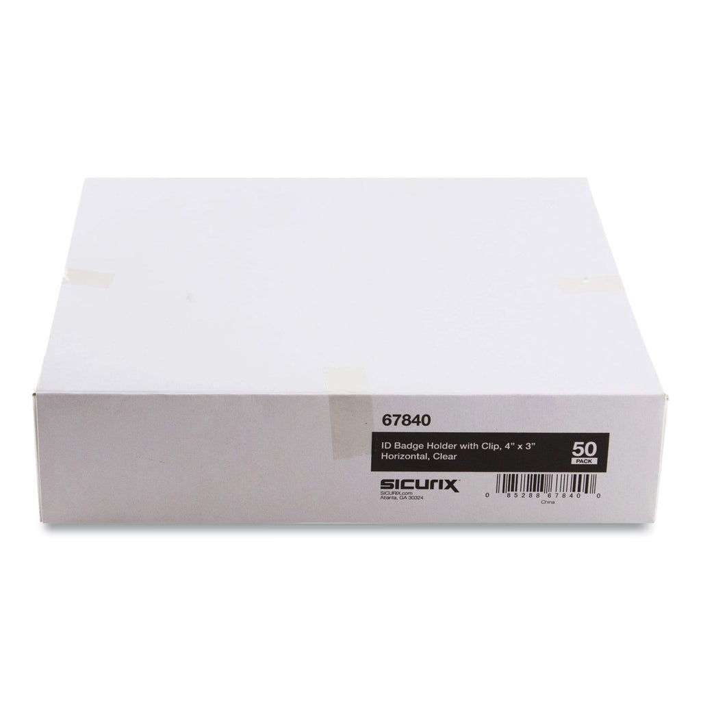 sicurix-badge-holder-horizontal-3-x-4-clear-50-pack_srxbau67840 - 2