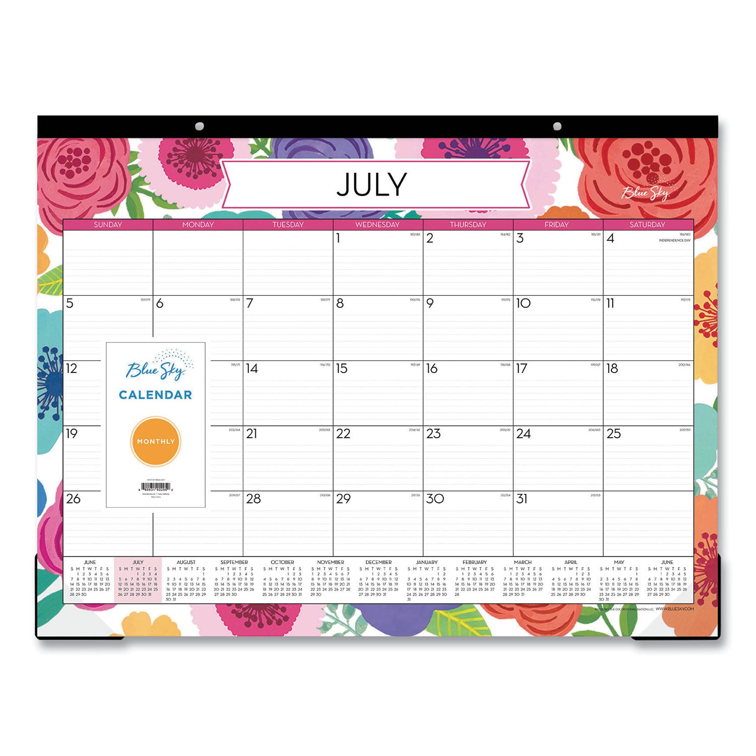 mahalo-academic-desk-pad-floral-artwork-22-x-17-black-binding-clear-corners-12-month-july-to-june-2023-to-2024_bls100157 - 1
