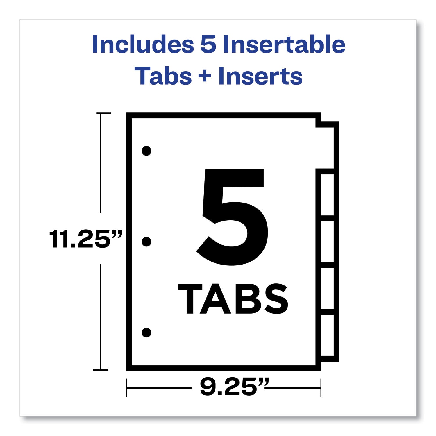 big-tab-insertable-one-pocket-plastic-dividers-5-tab-1113-x-925-assorted-1-set_ave07714 - 5