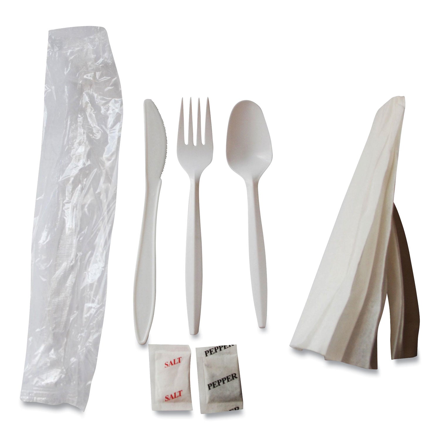 mediumweight-cutlery-kit-plastic-fork-spoon-knife-salt-pep-napkin-white-250-carton_bsq1171241 - 2