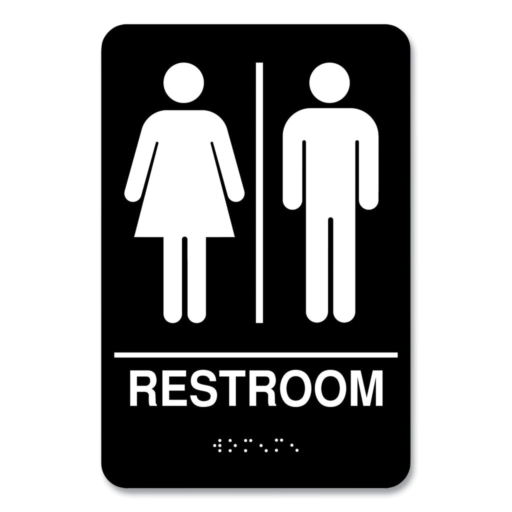 indoor-restroom-door-sign-unixex-55-x-85-black-white_csc098096 - 2