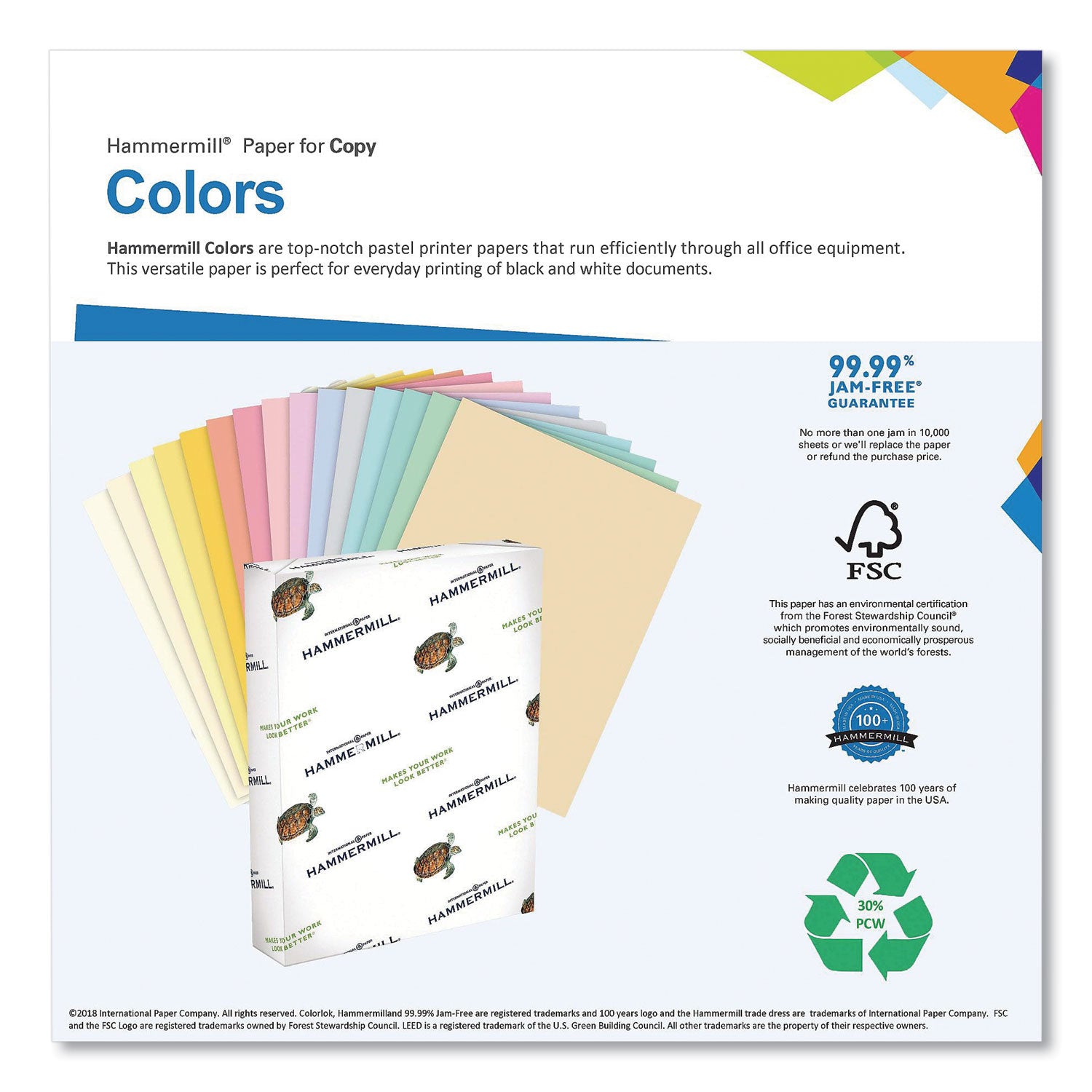 colors-print-paper-20-lb-bond-weight-11-x-17-green-500-ream_ham102186 - 2