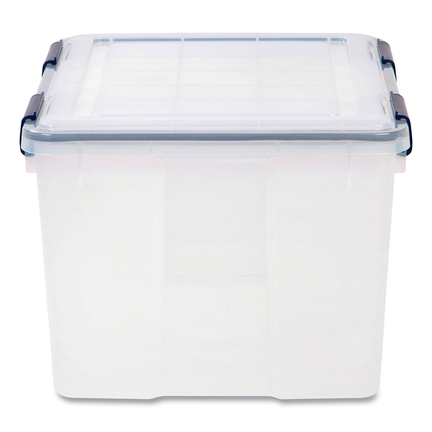 WEATHERTIGHT Latching Flat Lid Storage Box, 11.5 gal, 15.7" x 19.7" x 11.7", Clear
