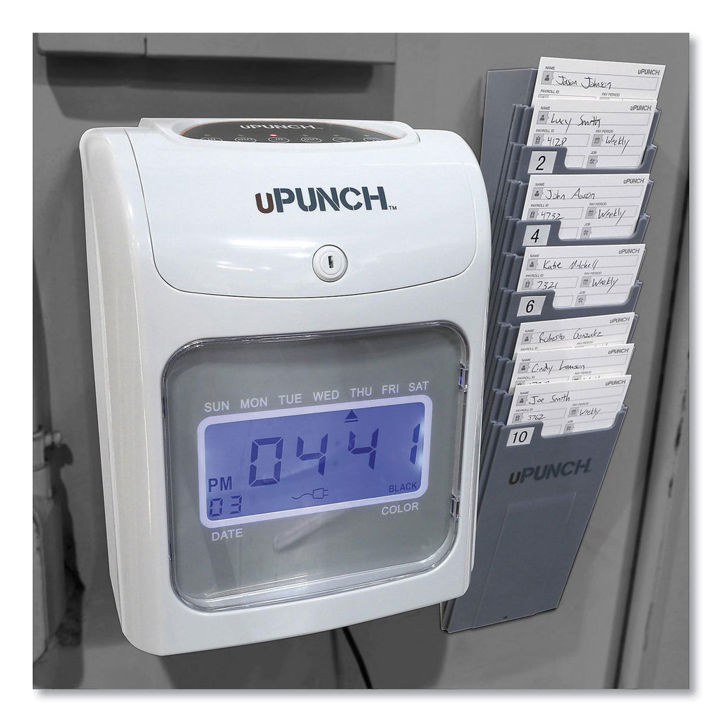 ub2000-electronic-calculating-time-clock-bundle-lcd-display-gray_ppzub2000 - 1