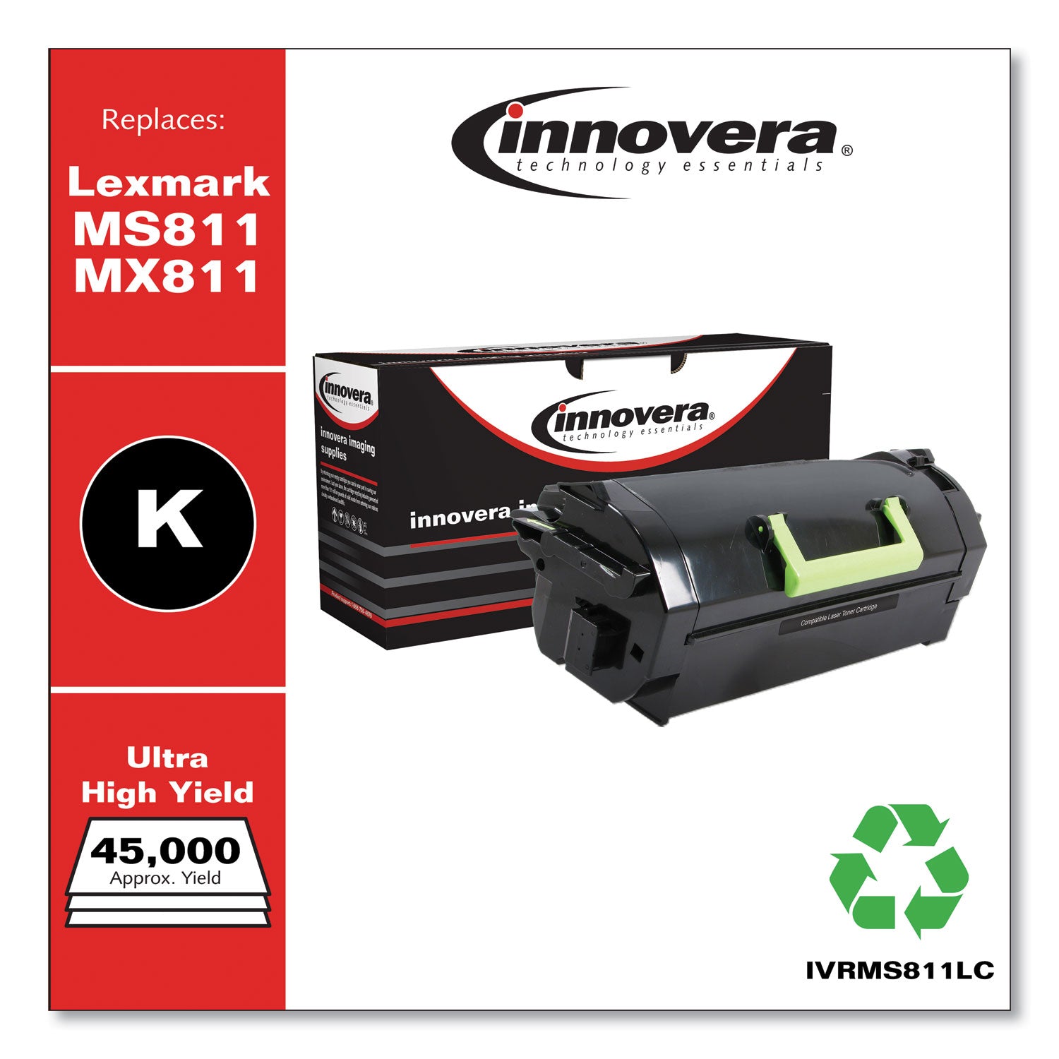 Remanufactured Black Ultra High-Yield Toner, Replacement for MS811/MX811, 45,000 Page-Yield, Ships in 1-3 Business Days