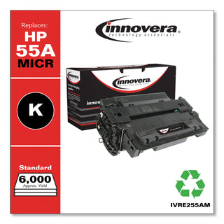 Remanufactured Black MICR Toner, Replacement for 55AM (CE255AM), 6,000 Page-Yield, Ships in 1-3 Business Days