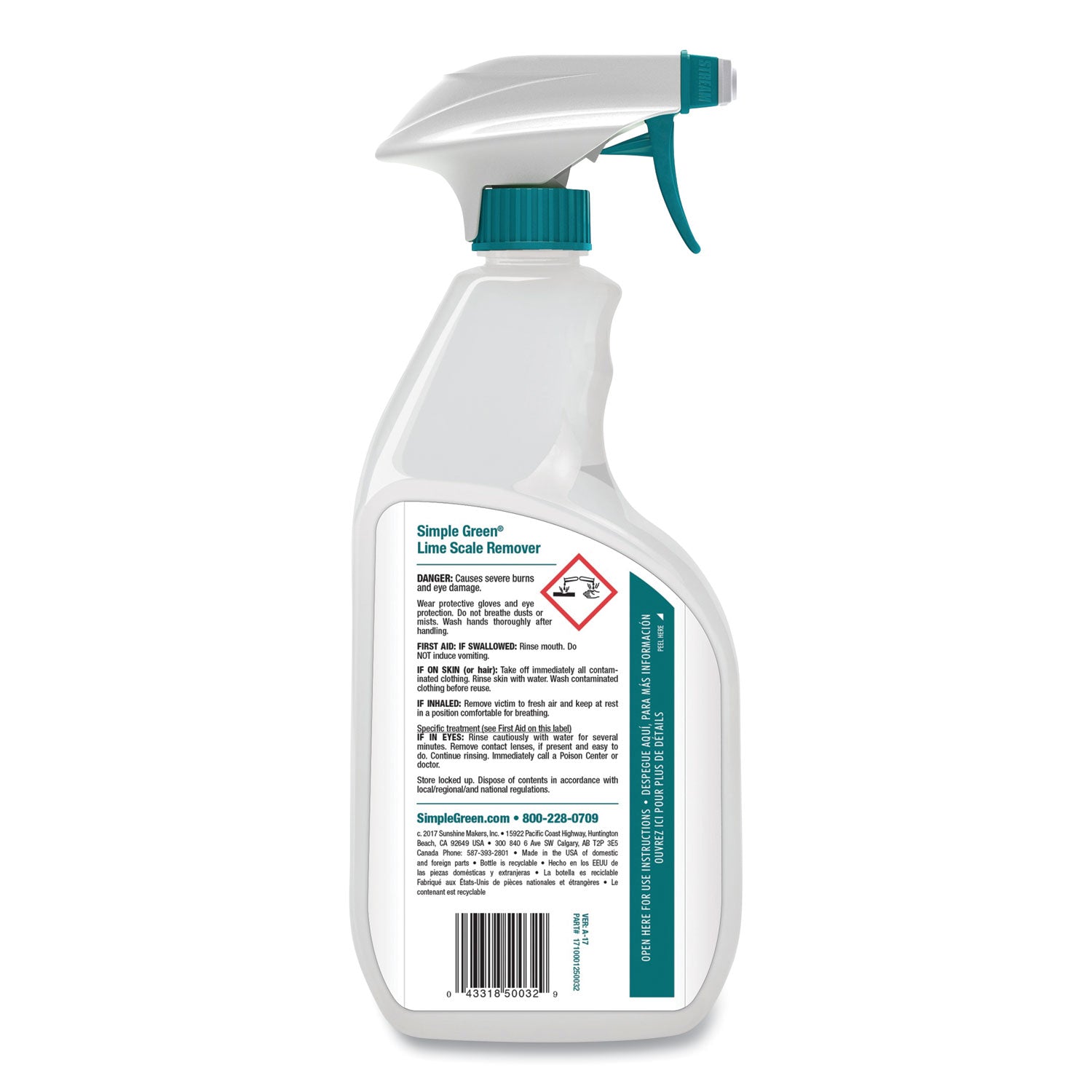 Lime Scale Remover, Wintergreen, 32 oz Spray Bottle, 12/Carton - 