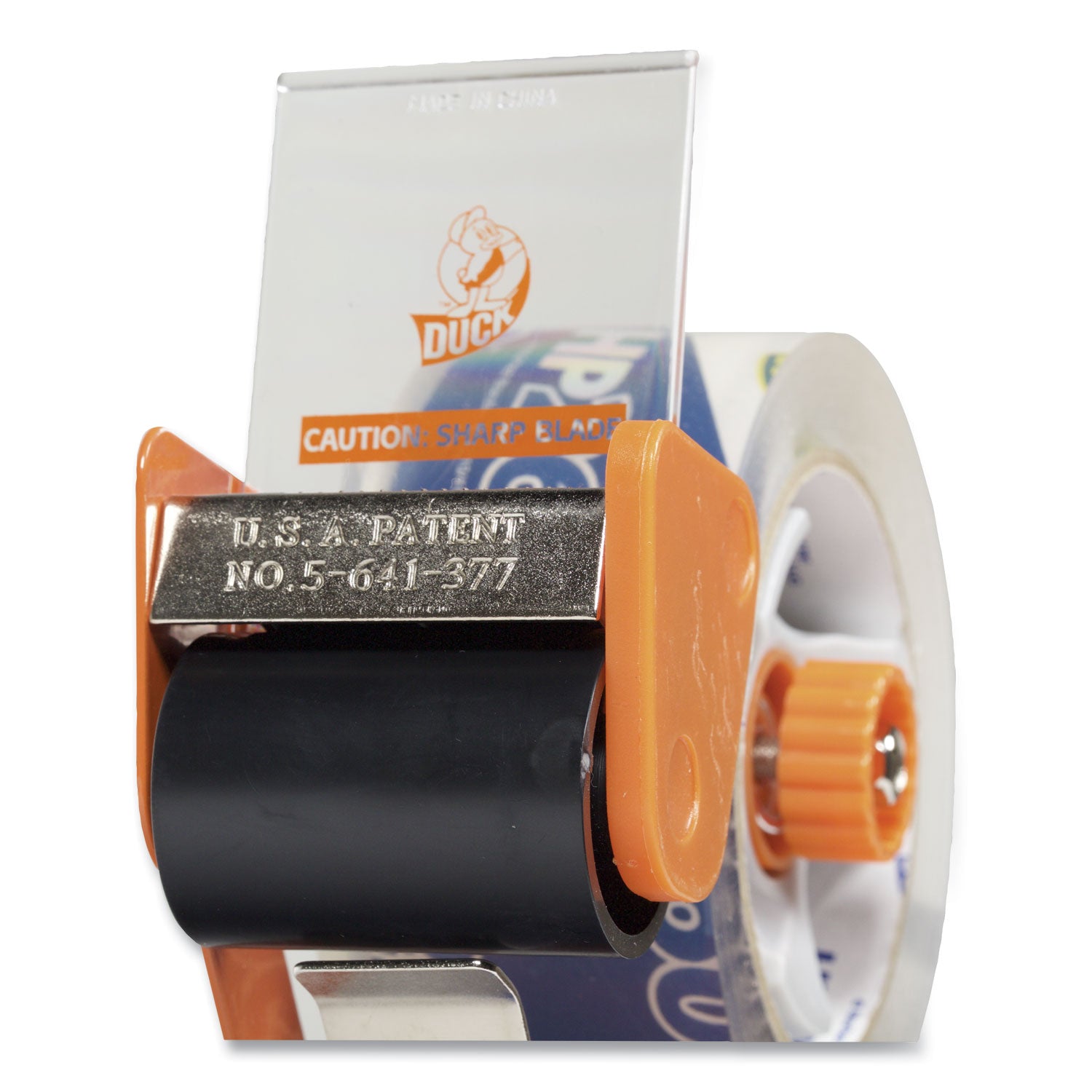 Bladesafe Antimicrobial Tape Gun with One Roll of Tape, 3" Core, For Rolls Up to 2" x 60 yds, Orange - 