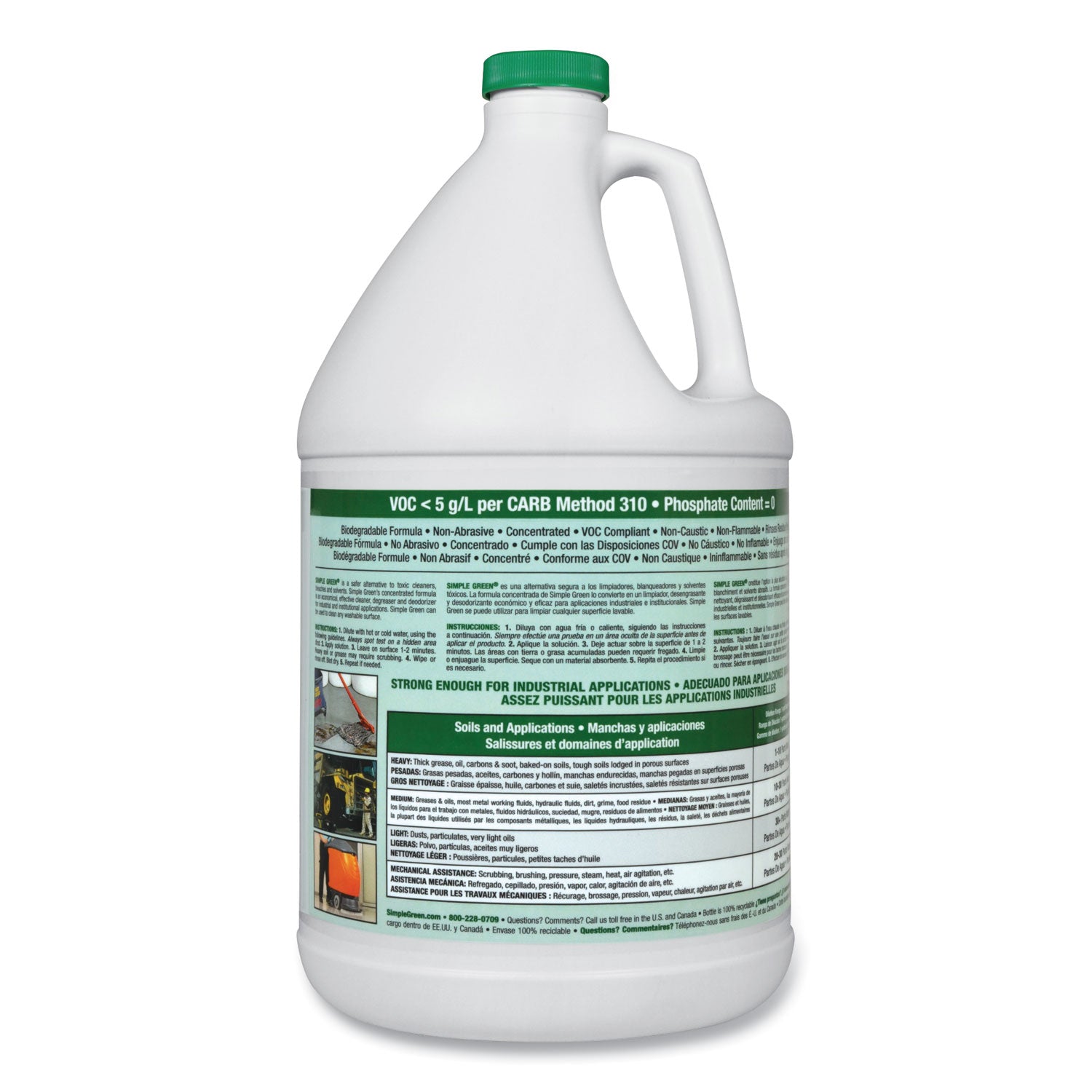 Industrial Cleaner and Degreaser, Concentrated, 1 gal Bottle - 