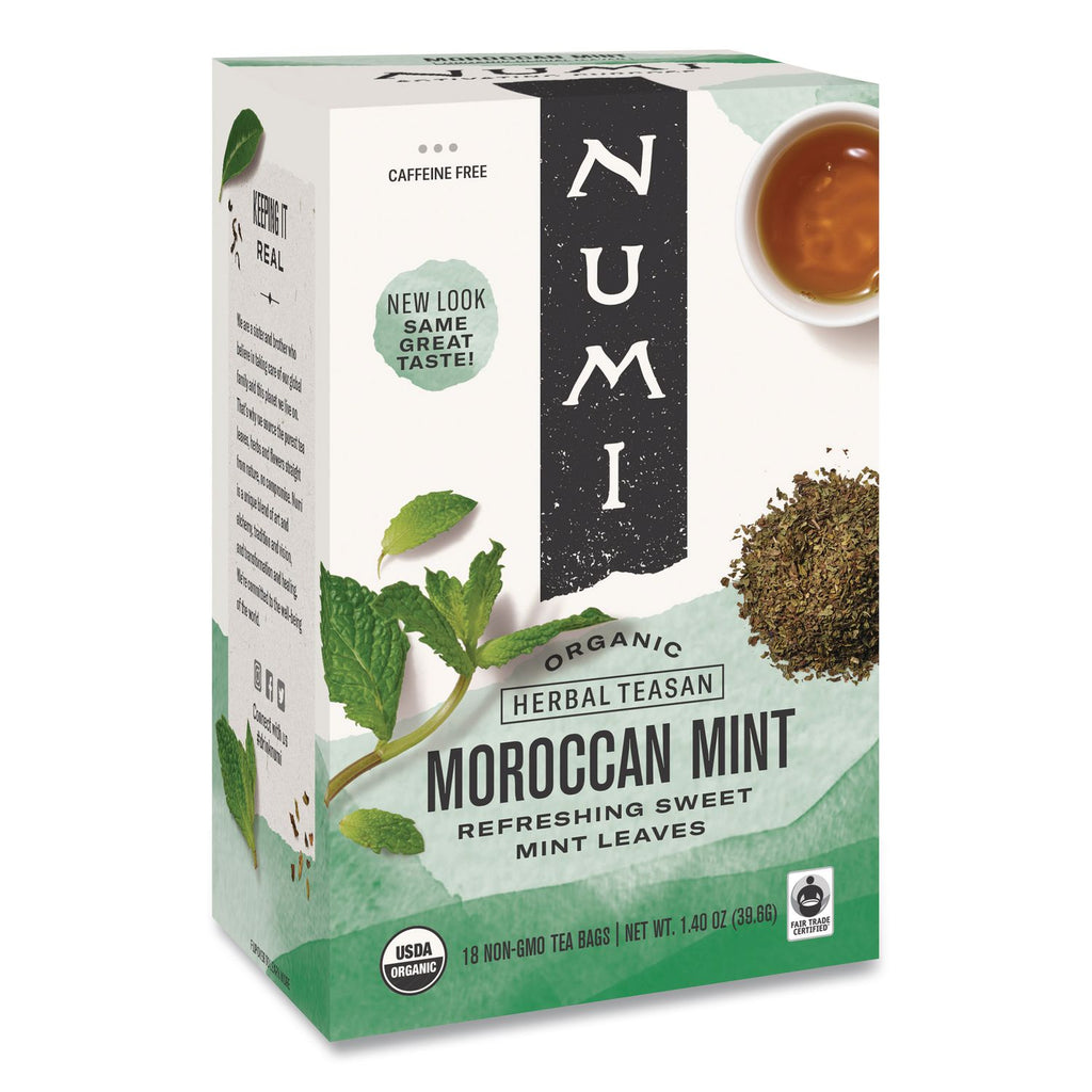 Organic Teas and Teasans, 1.4 oz, Moroccan Mint, 18/Box