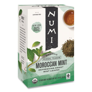 Organic Teas and Teasans, 1.4 oz, Moroccan Mint, 18/Box