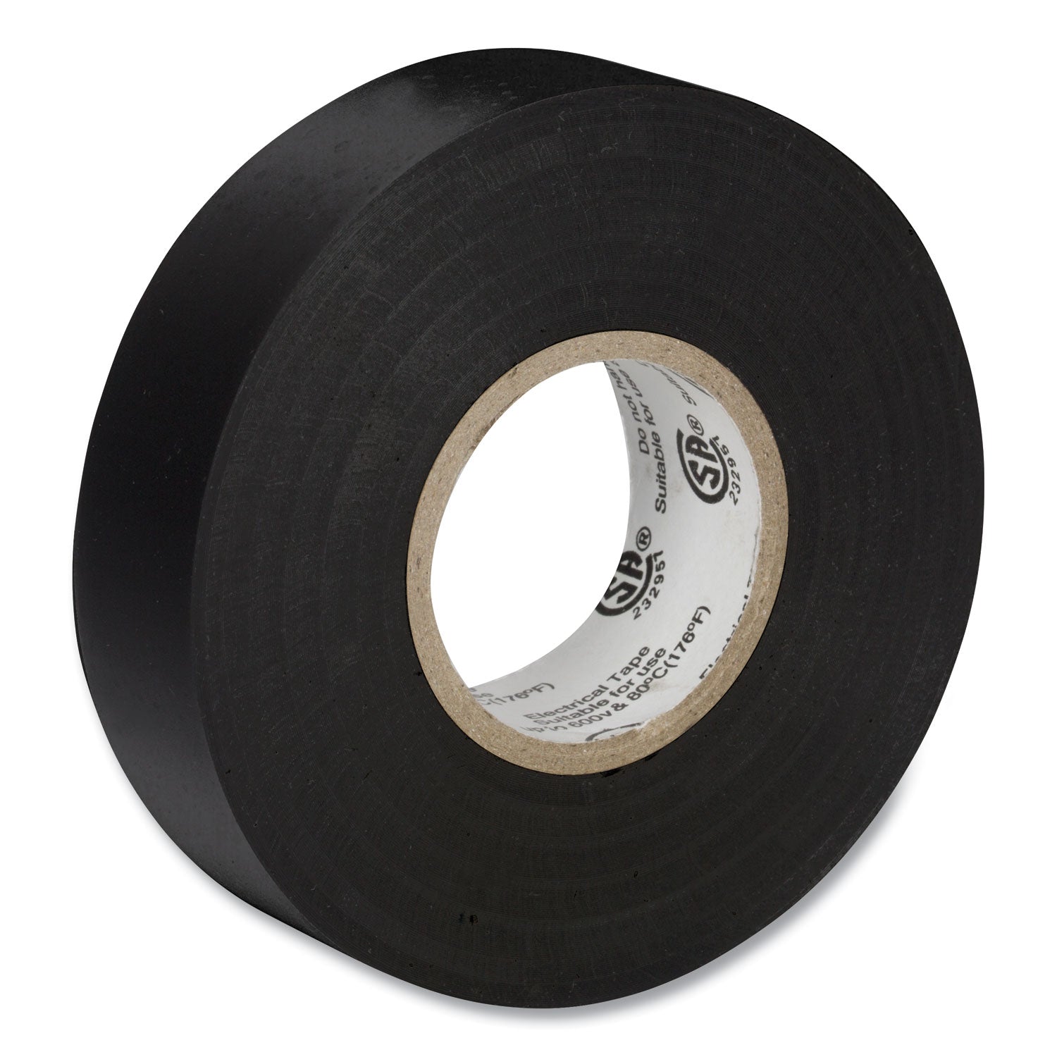 Pro Electrical Tape, 1" Core, 0.75" x 66 ft, Black - 