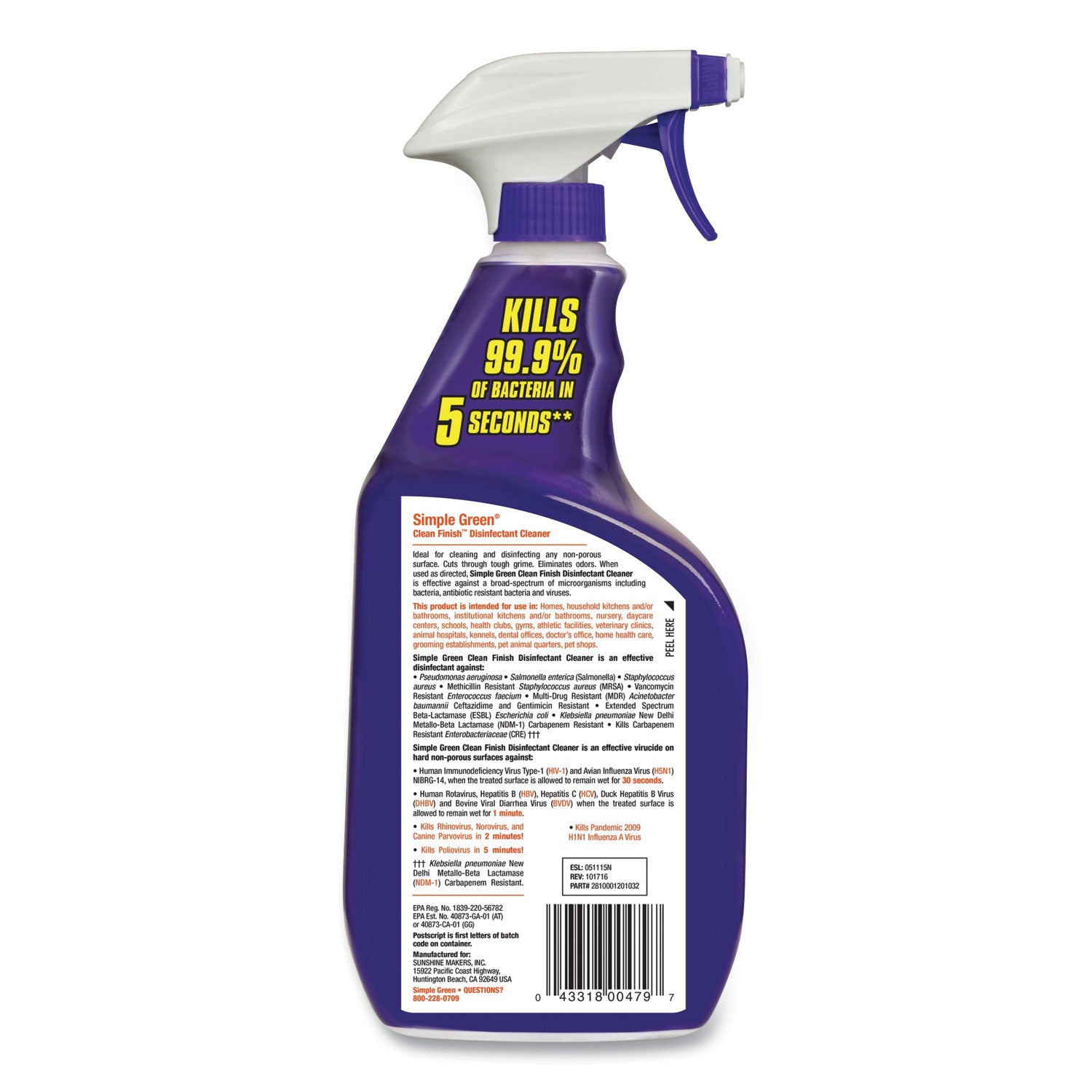 clean-finish-disinfectant-cleaner-herbal-32-oz-spray-bottle-12-carton_smp01032 - 2