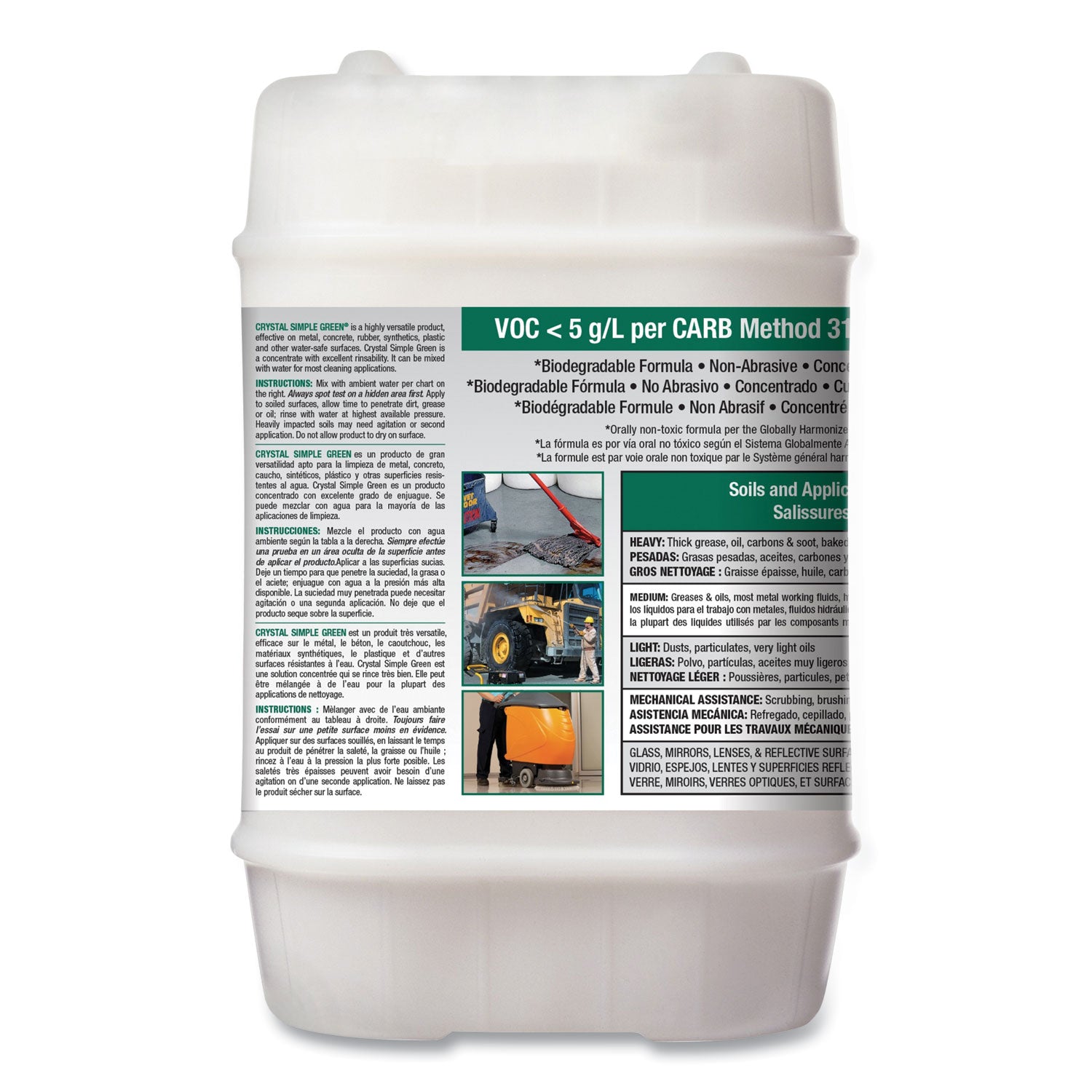 Crystal Industrial Cleaner/Degreaser, 5 gal Pail - 