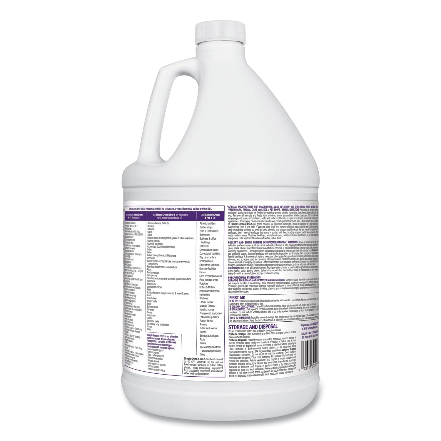 d Pro 5 Disinfectant, 1 gal Bottle - 