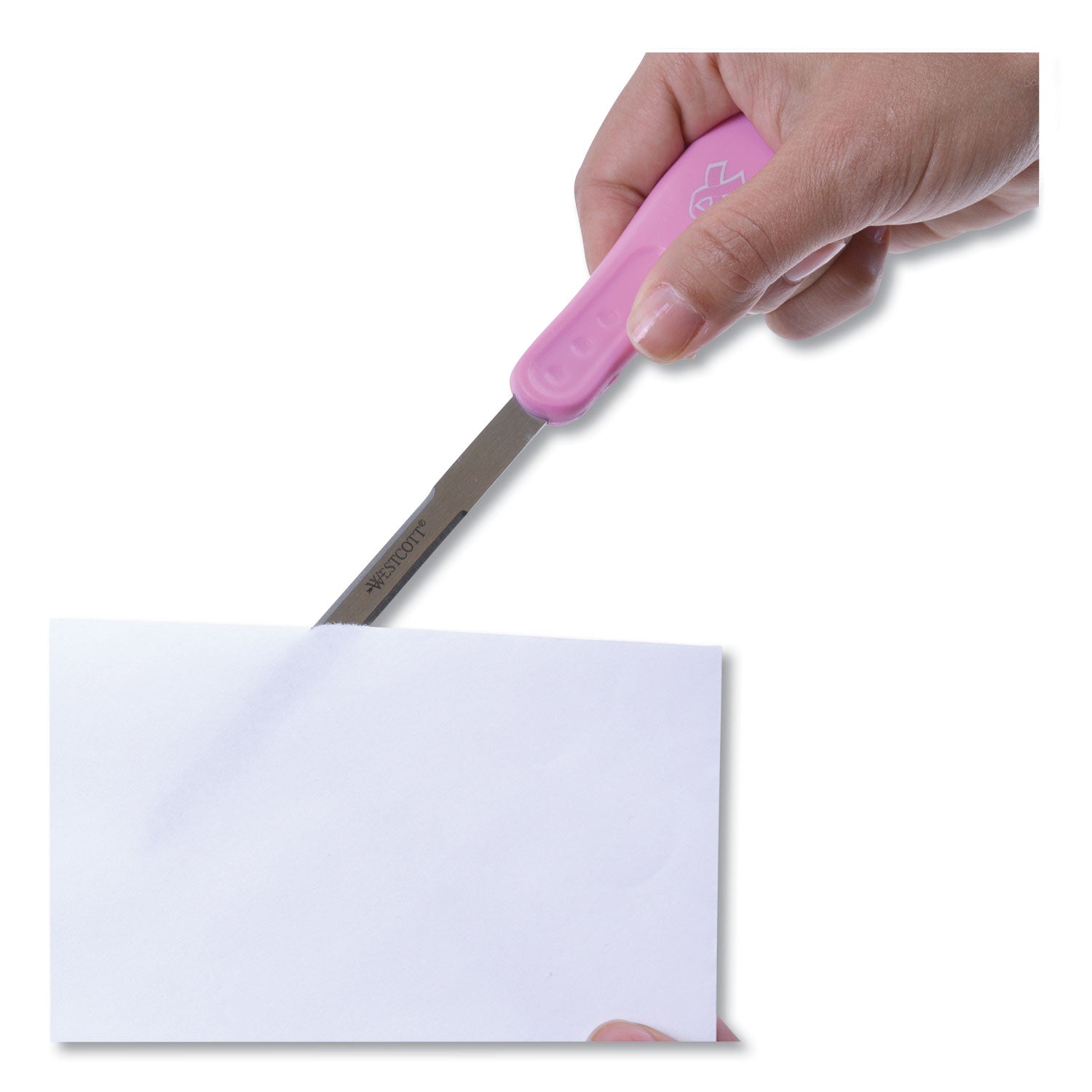 Pink Ribbon Stainless Steel Letter Opener, 9", Pink - 