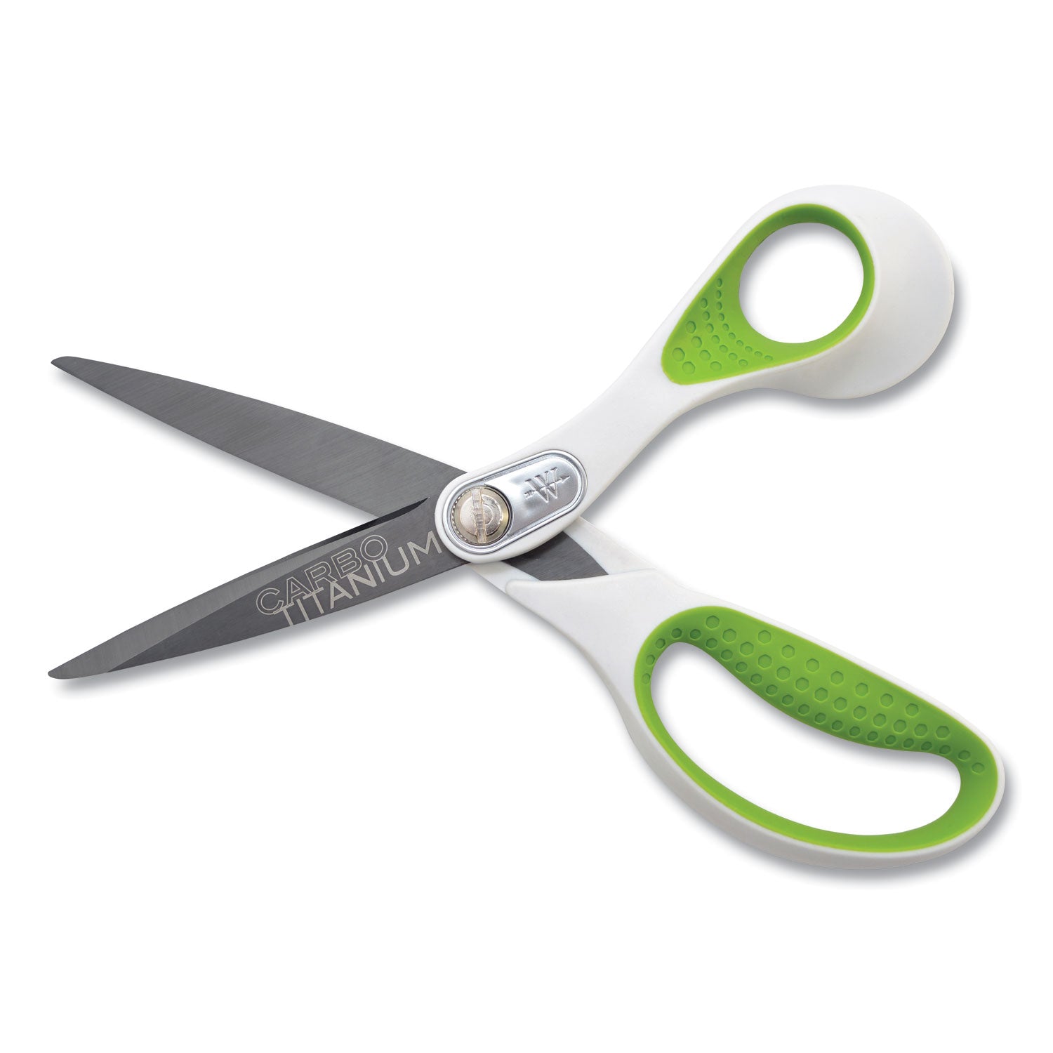 carbotitanium-bonded-scissors-8-long-325-cut-length-white-green-straight-handle_acm16447 - 5