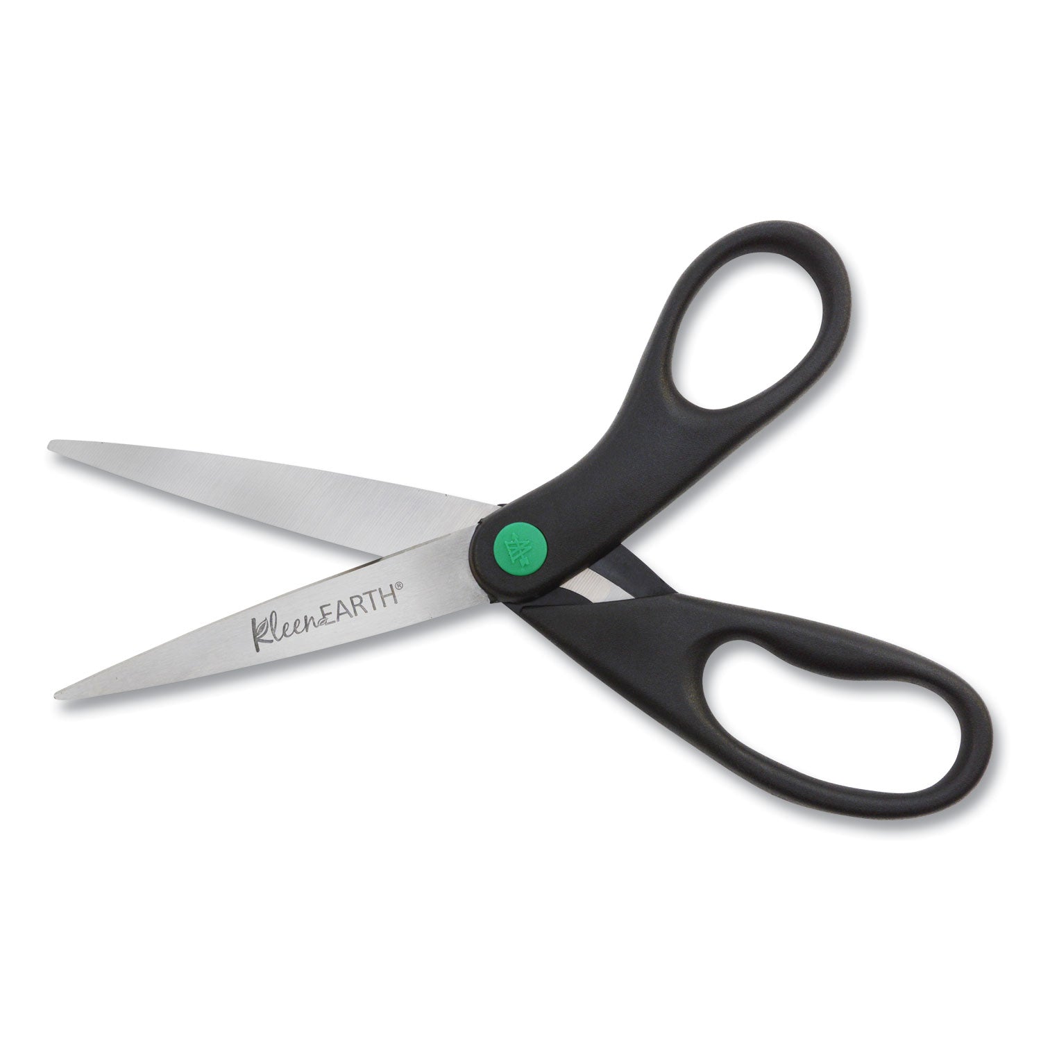 KleenEarth Scissors, 8" Long, 3.25" Cut Length, Black Straight Handle - 