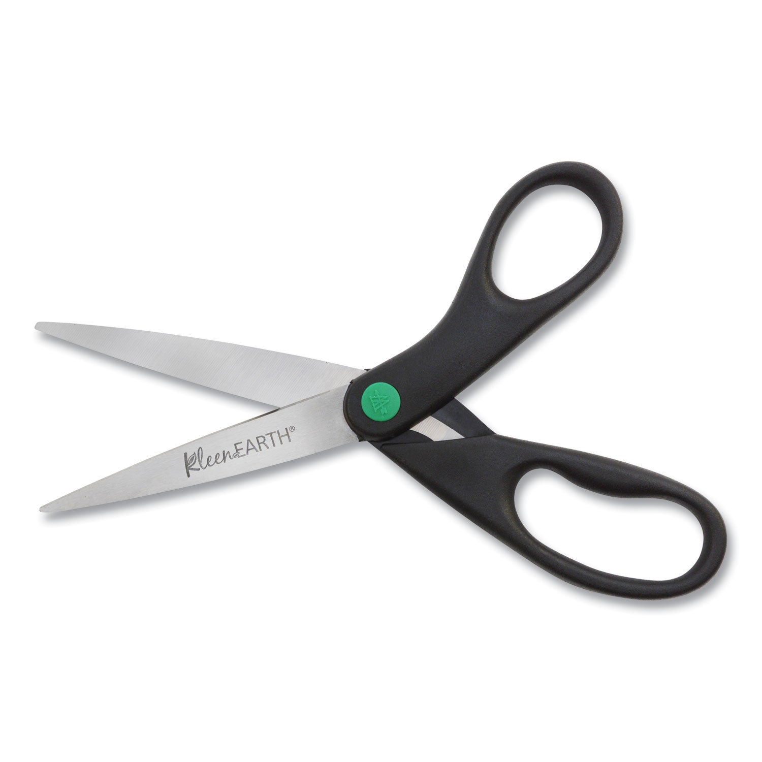 KleenEarth Scissors, 8" Long, 3.25" Cut Length, Black Straight Handle