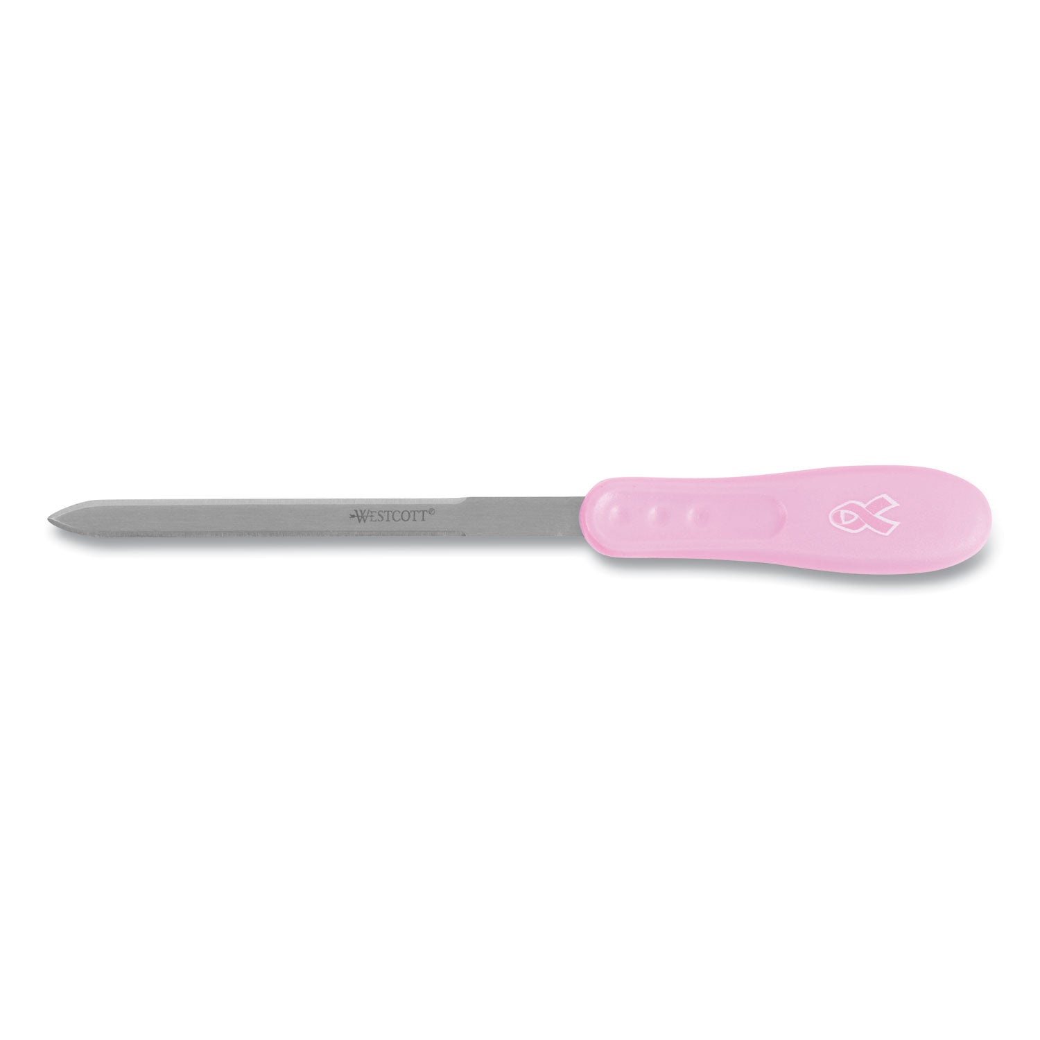 Pink Ribbon Stainless Steel Letter Opener, 9", Pink - 