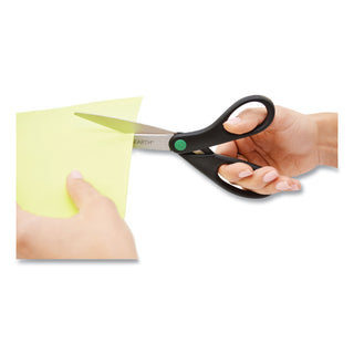 KleenEarth Scissors, 8" Long, 3.25" Cut Length, Black Straight Handles, 2/Pack