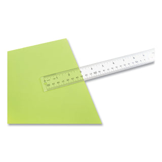 Clear Flexible Acrylic Ruler, Standard/Metric, 12" Long, Clear - 