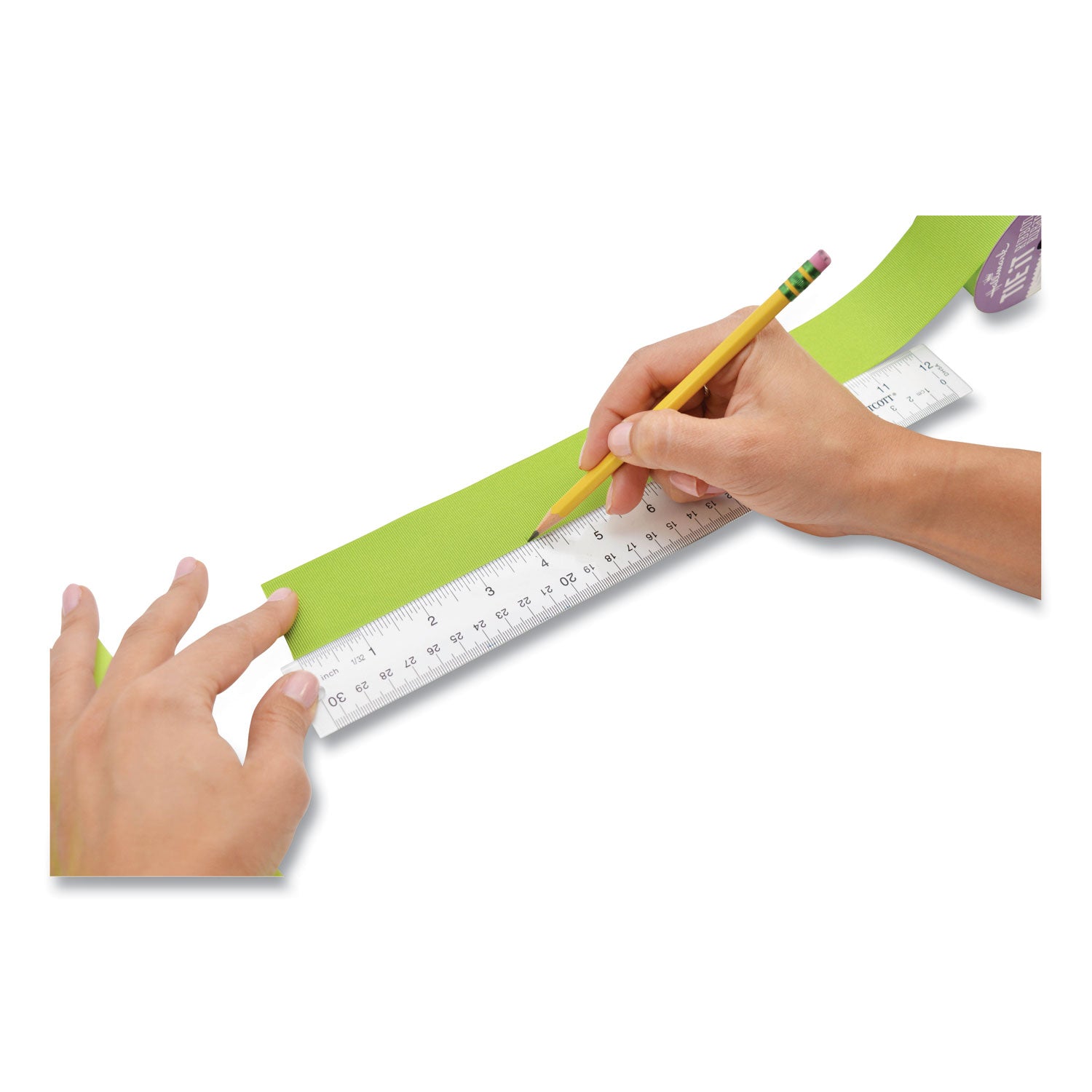 Clear Flexible Acrylic Ruler, Standard/Metric, 12" Long, Clear - 
