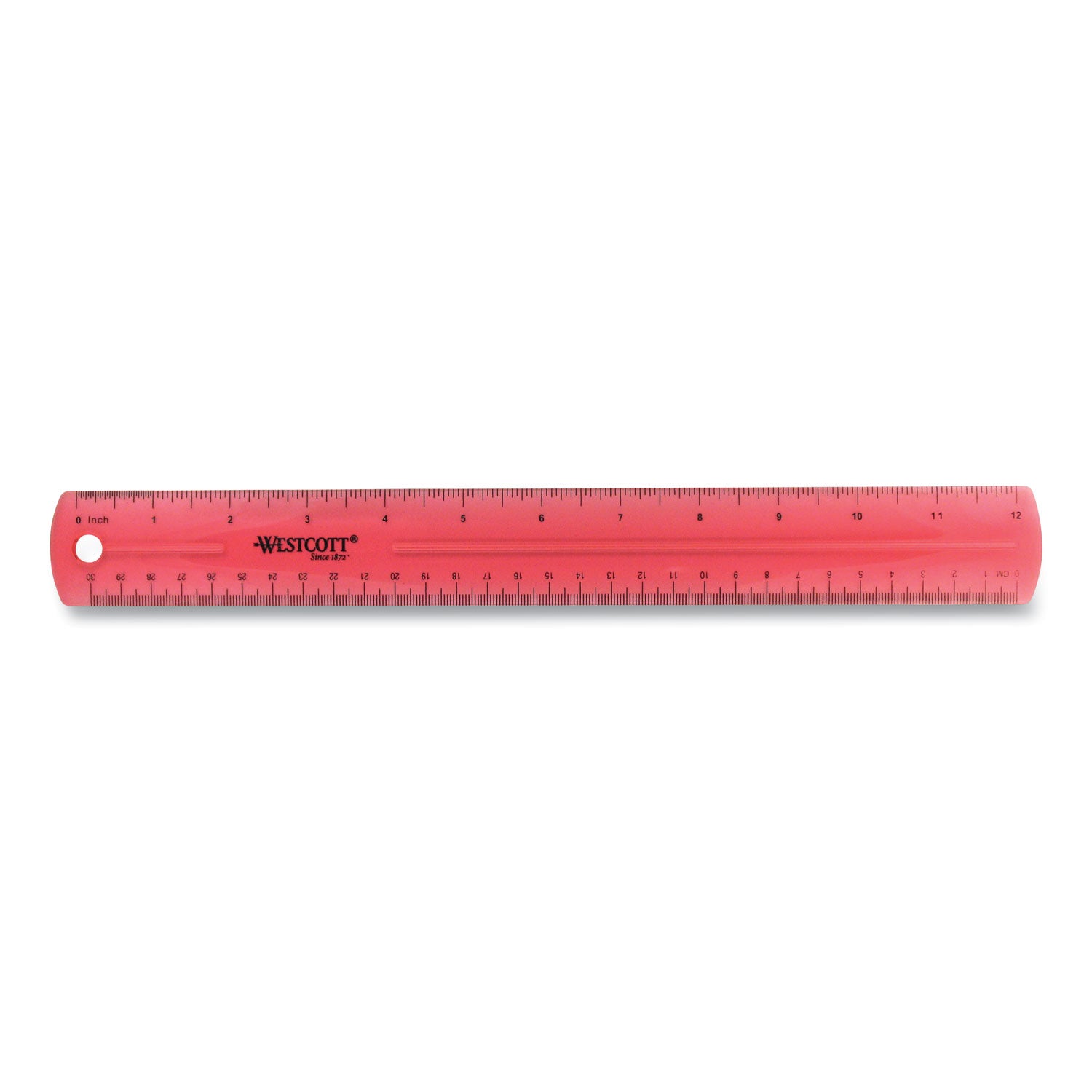 12" Jewel Colored Ruler, Standard/Metric, Plastic - 