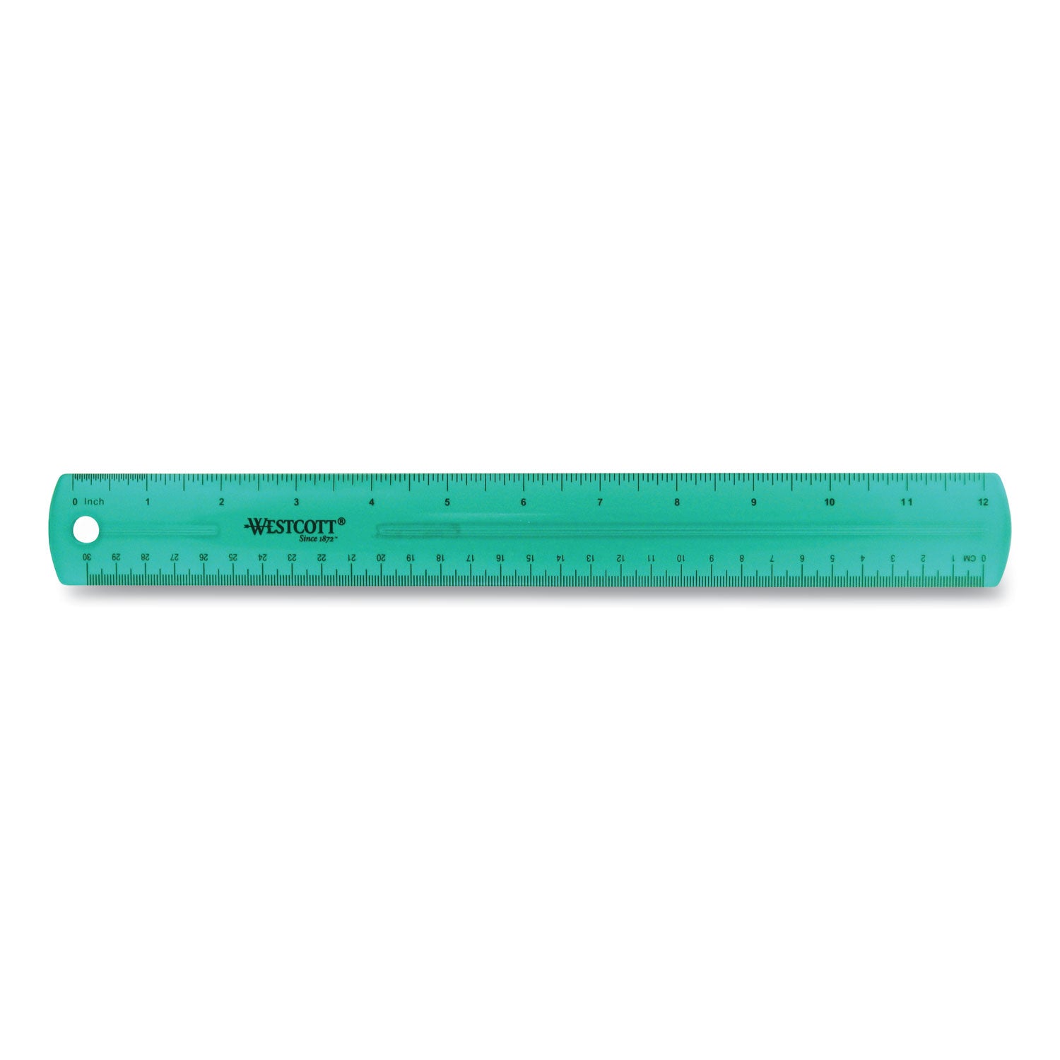 12" Jewel Colored Ruler, Standard/Metric, Plastic - 