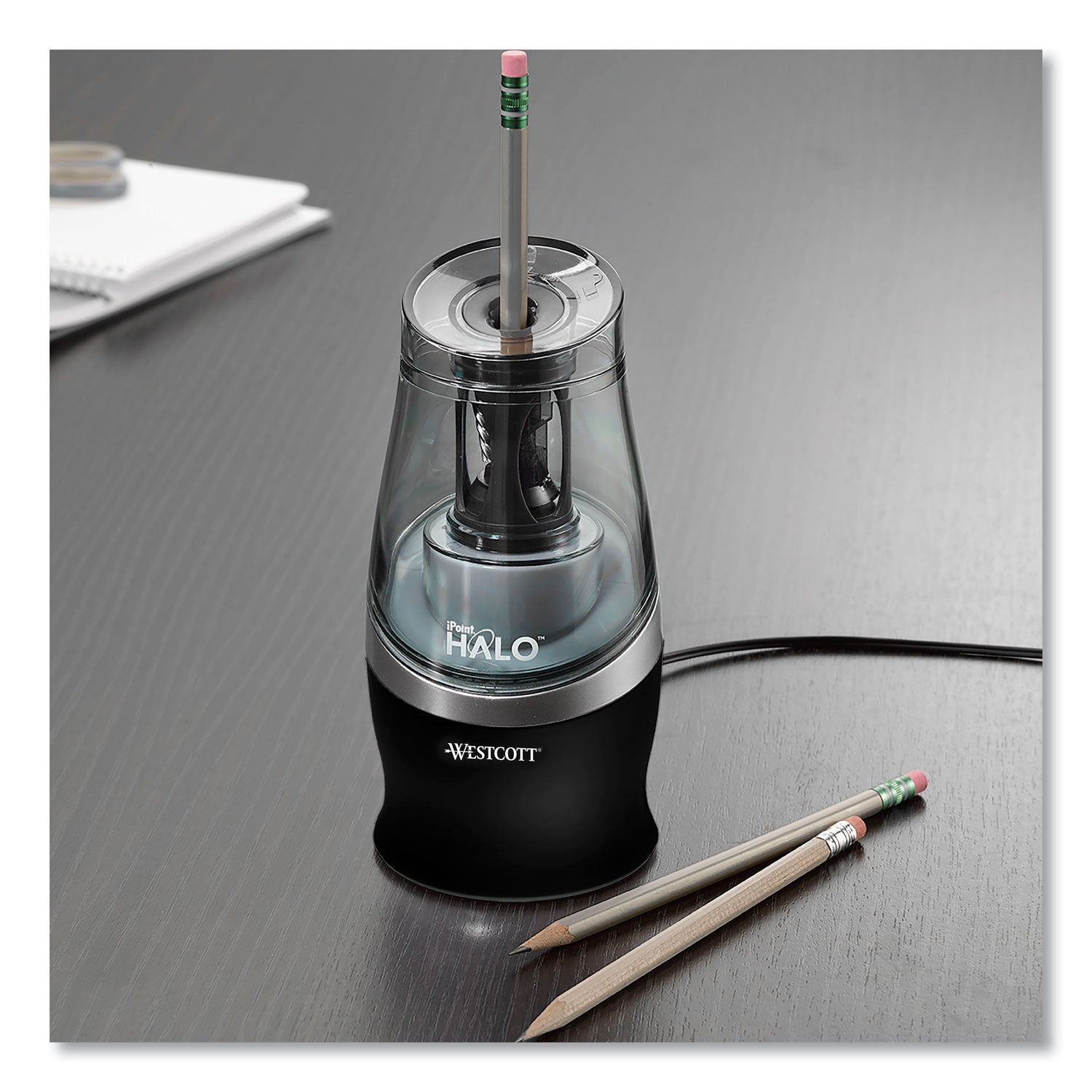 halo-colored-pencil-non-stick-electric-sharpener-ac-powered-35-x-675-black-silver_acm16894 - 4