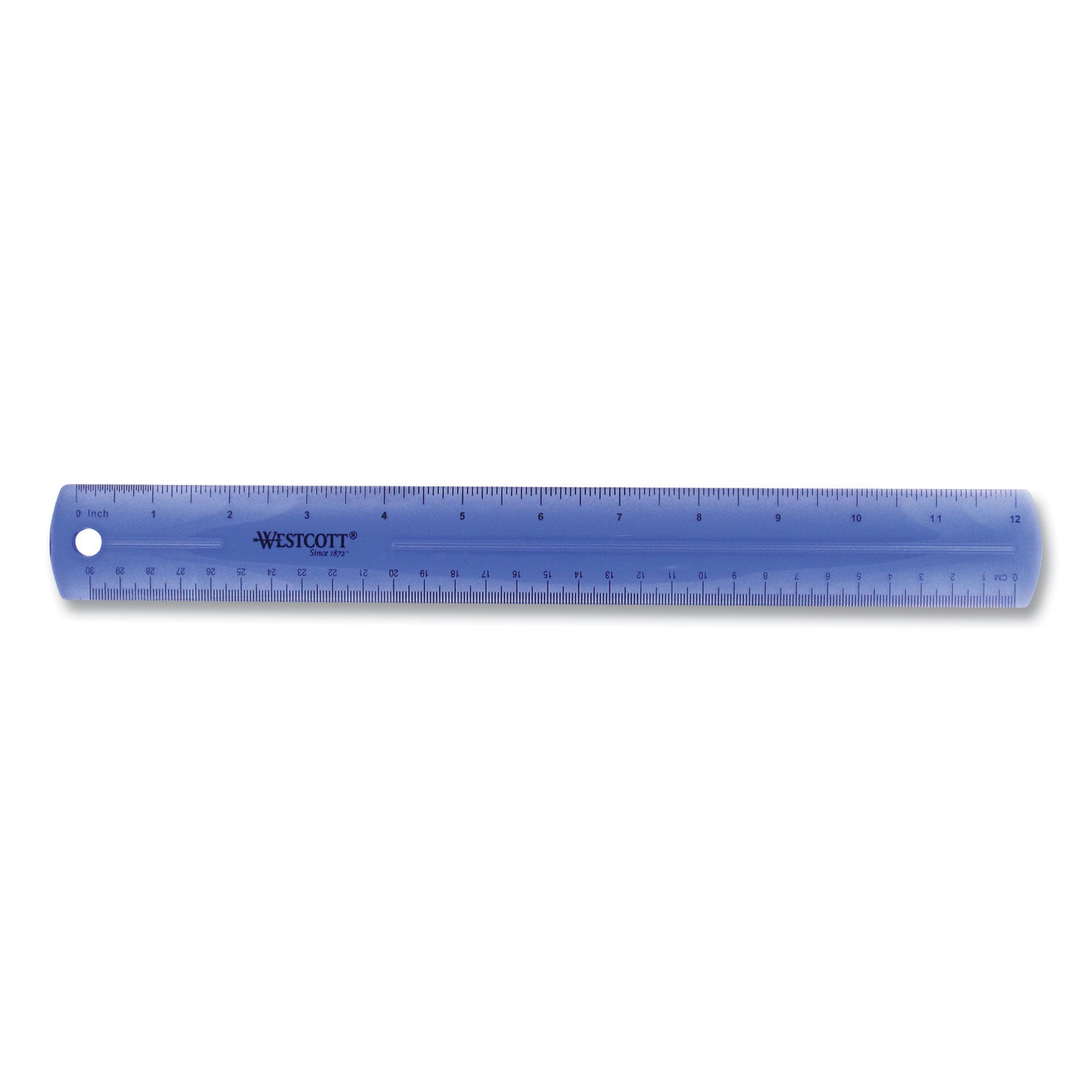 12" Jewel Colored Ruler, Standard/Metric, Plastic - 