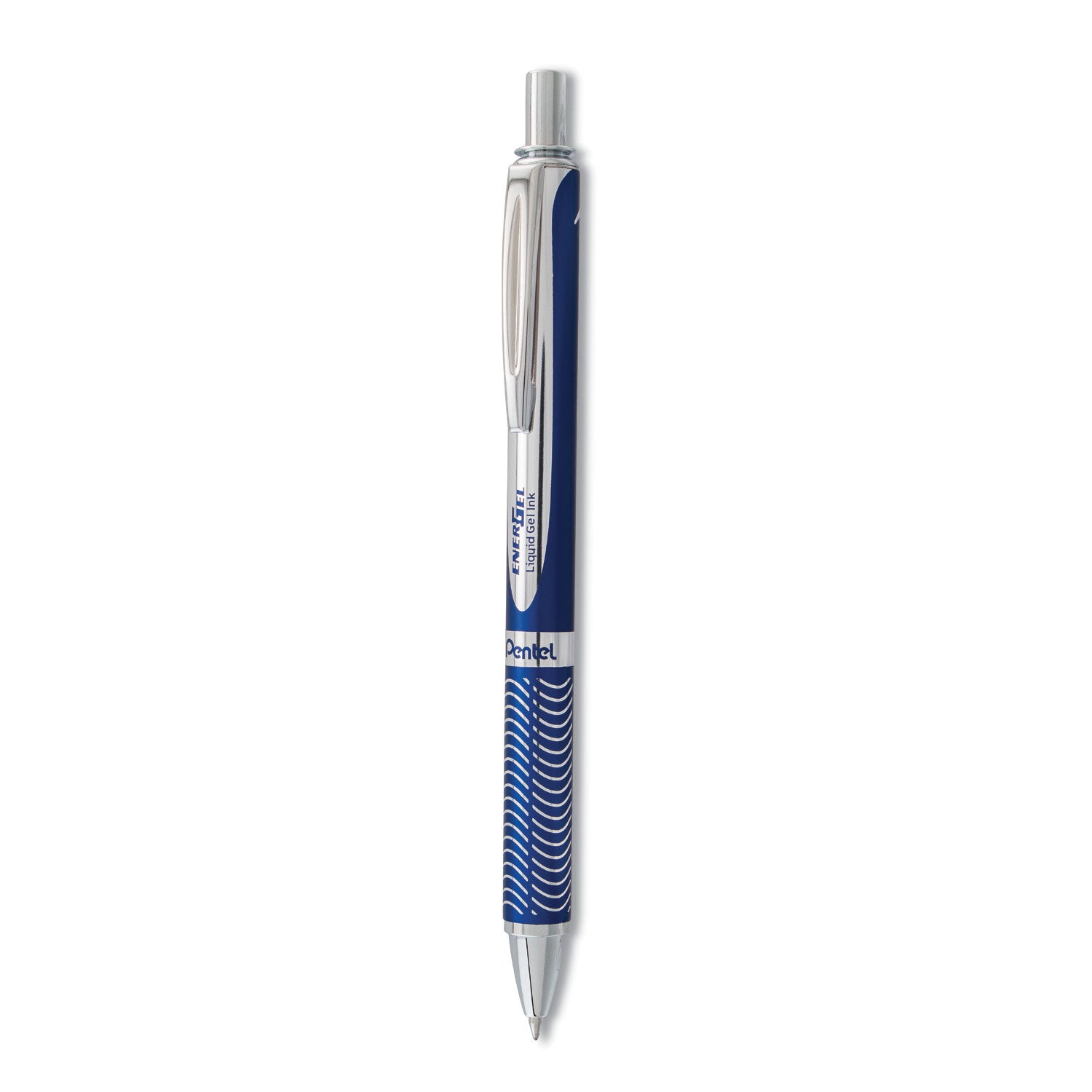 EnerGel Alloy RT Gel Pen, Retractable, Medium 0.7 mm, Black Ink, Blue Barrel - 