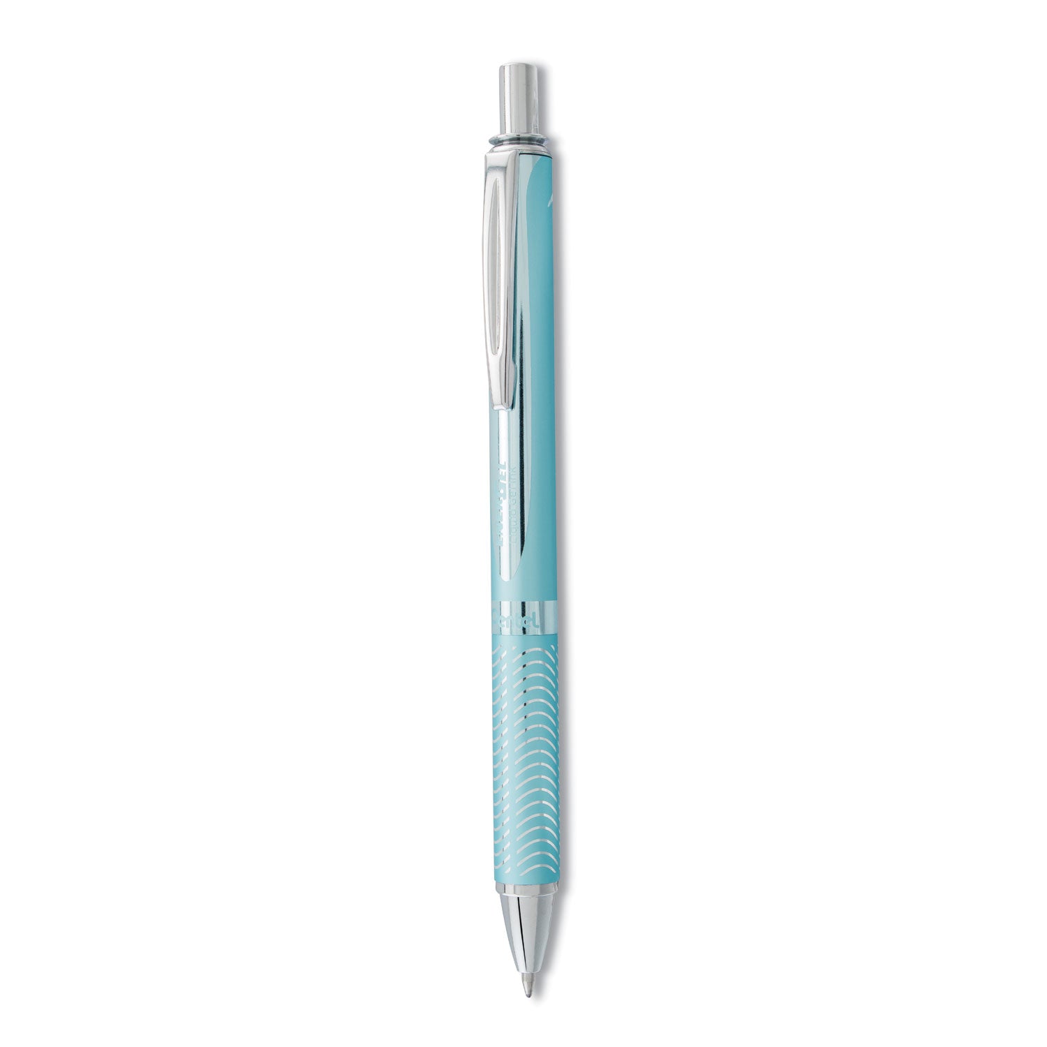 EnerGel Alloy RT Gel Pen, Retractable, Medium 0.7 mm, Black Ink, Aquamarine Barrel - 