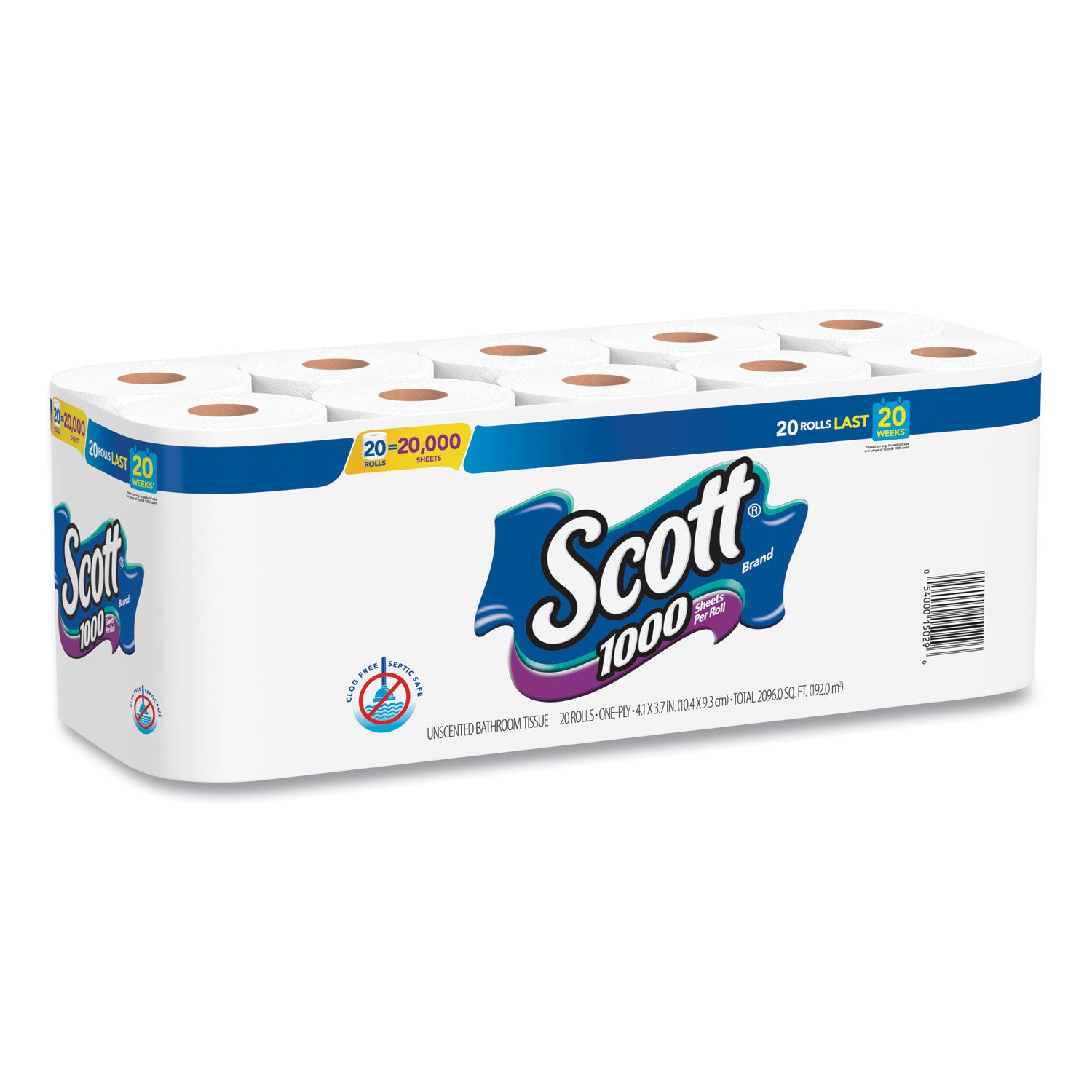 1000-bathroom-tissue-septic-safe-1-ply-white-1000-sheet-roll-20-pack_kcc20032 - 2