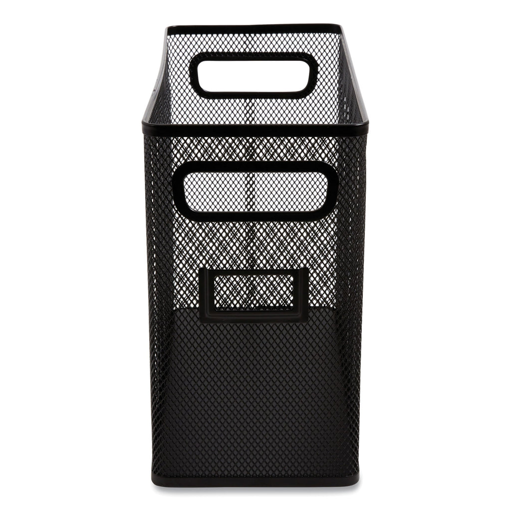 Wire Mesh Box-Style Vertical Document Organizer, 1 Section, Letter-Size, 5.79 x 12.4 x 10.16, Matte Black