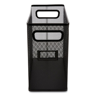 Wire Mesh Box-Style Vertical Document Organizer, 1 Section, Letter-Size, 5.79 x 12.4 x 10.16, Matte Black