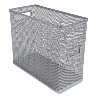 Wire Mesh Box-Style Vertical Document Organizer, 1 Section, Letter-Size, 5.79 x 12.4 x 10.16, Silver